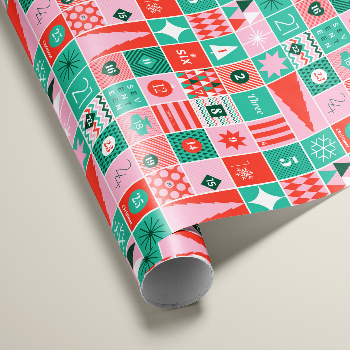 Advent Calendar Wrapping Paper Doperi