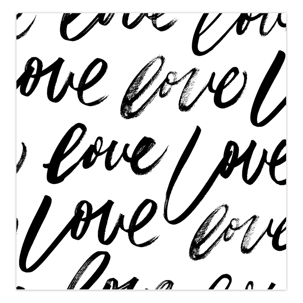 Love Pattern Script Card