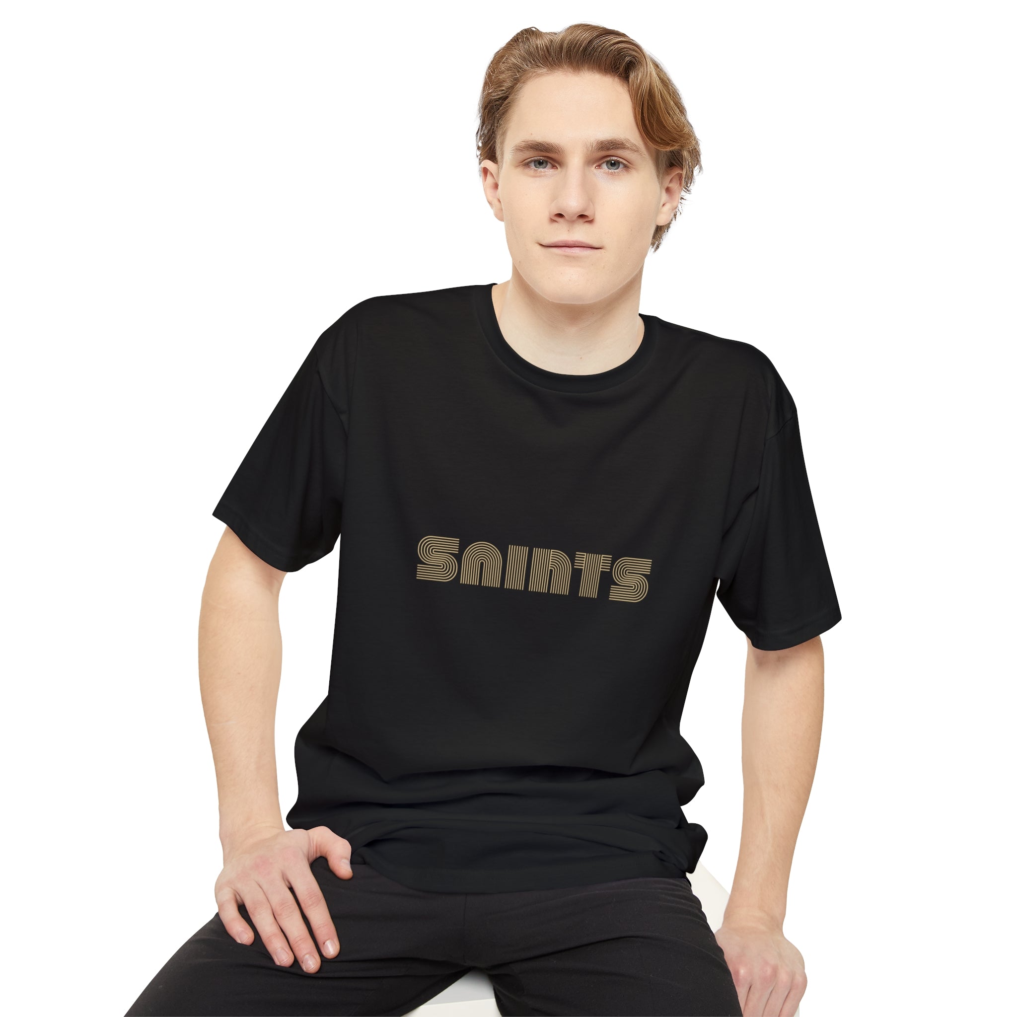 Saints Lined Long Body Curved Hem Tee