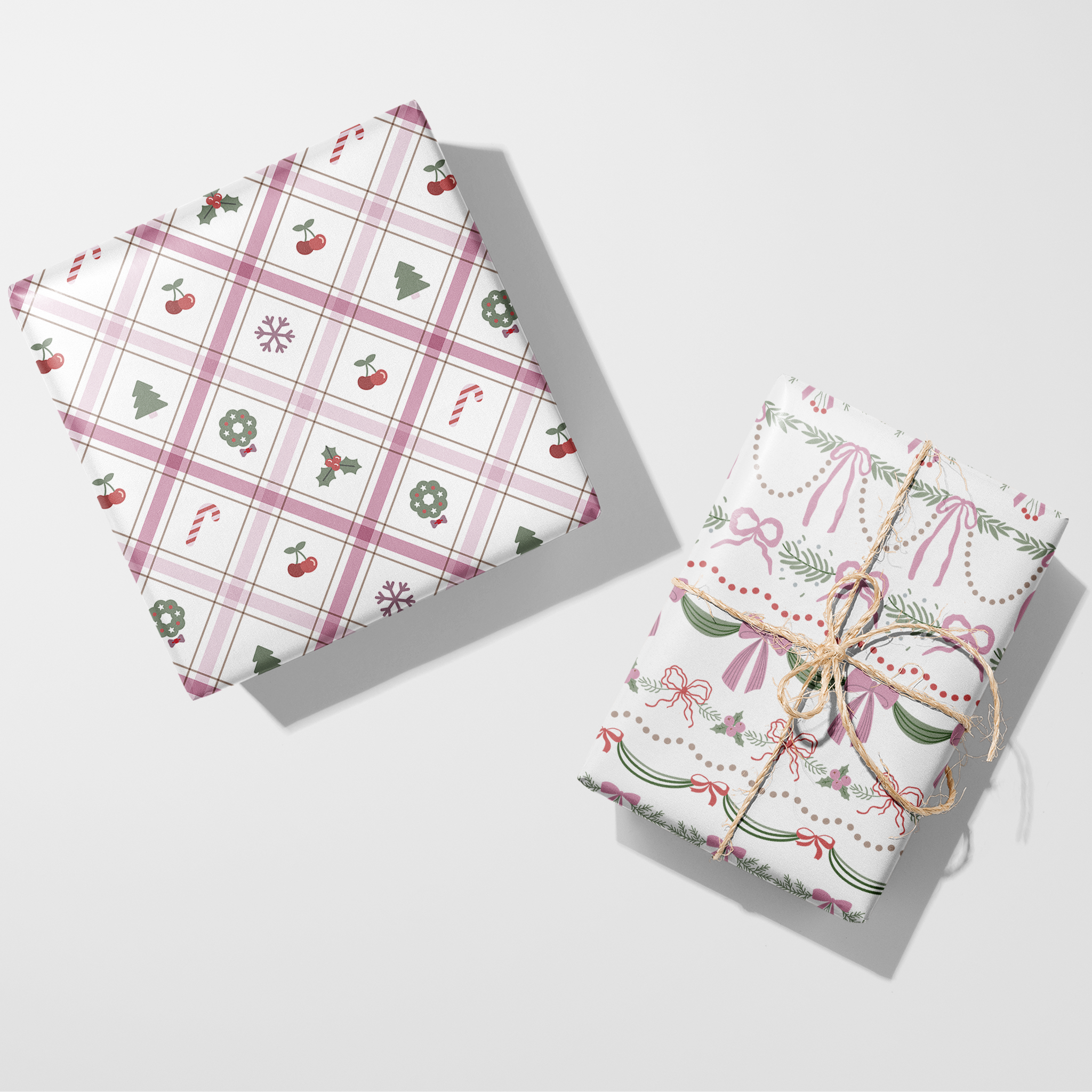 Bows Garland Wrapping Paper