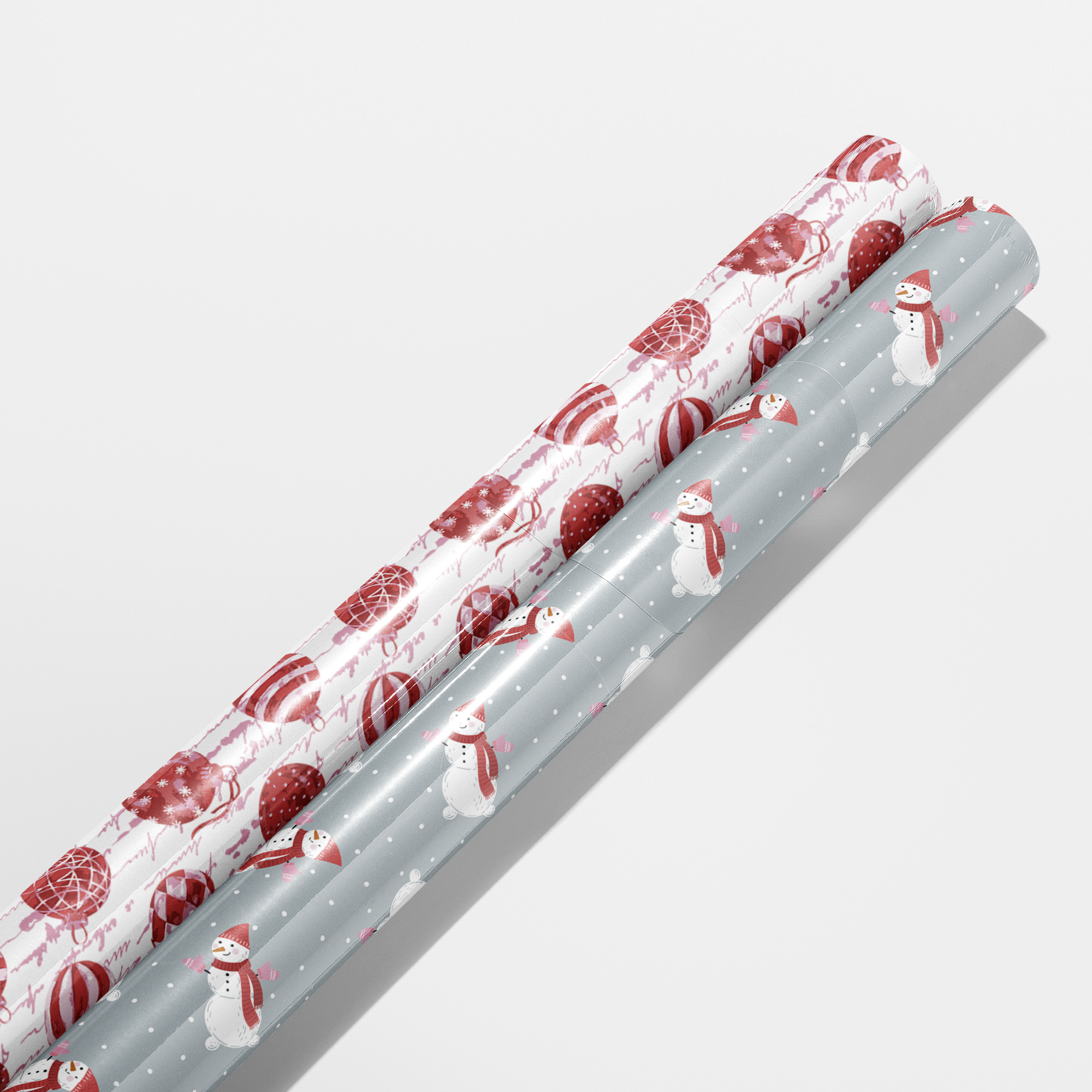 Handdrawn Snowmen Wrapping Paper