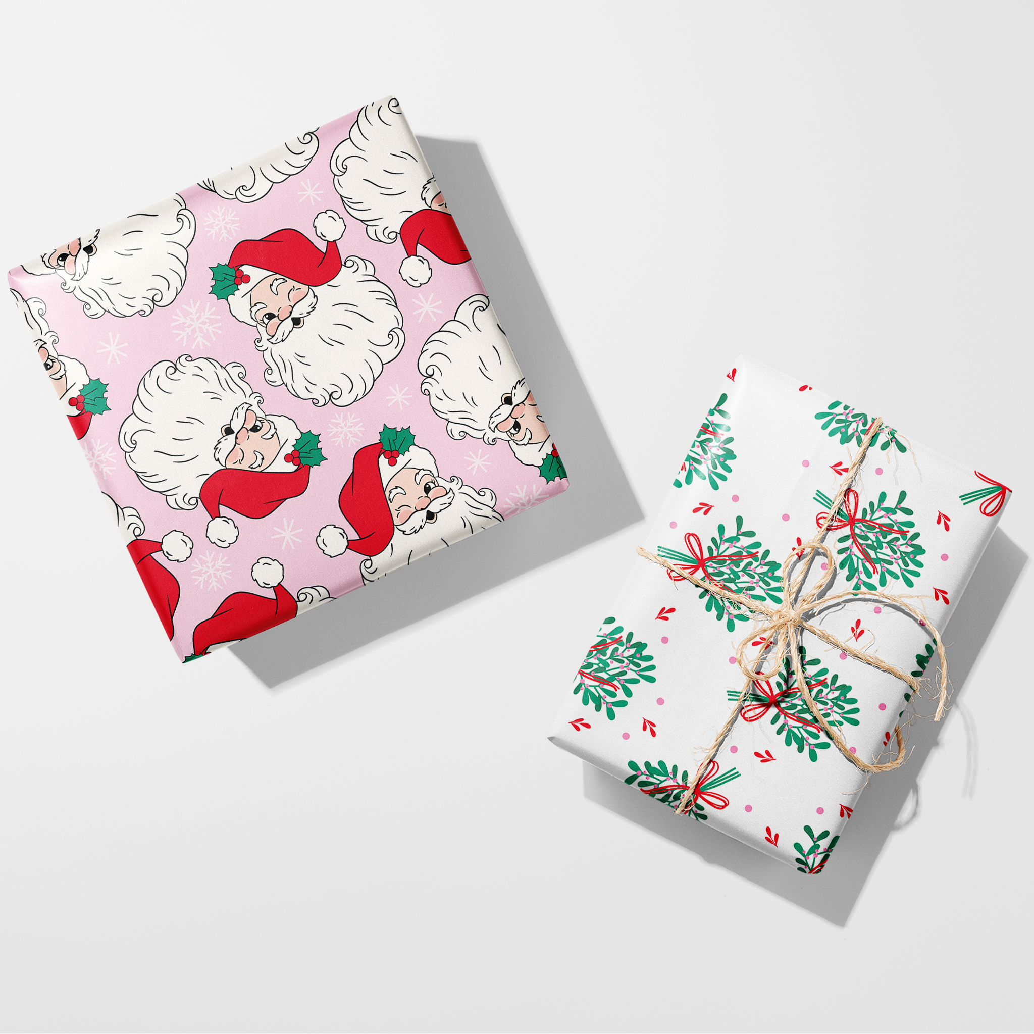 Winking Santas Wrapping Paper