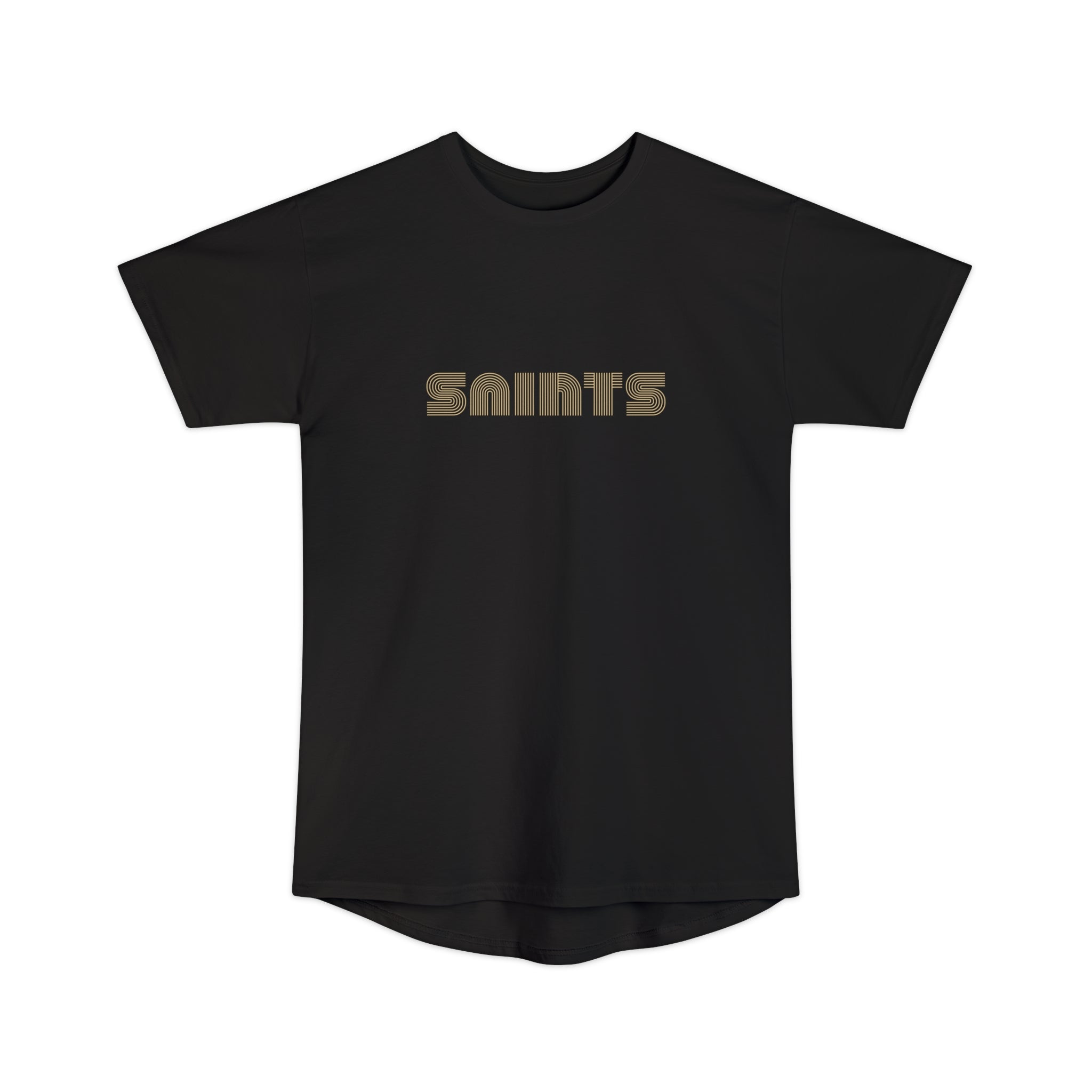 Saints Lined Long Body Curved Hem Tee