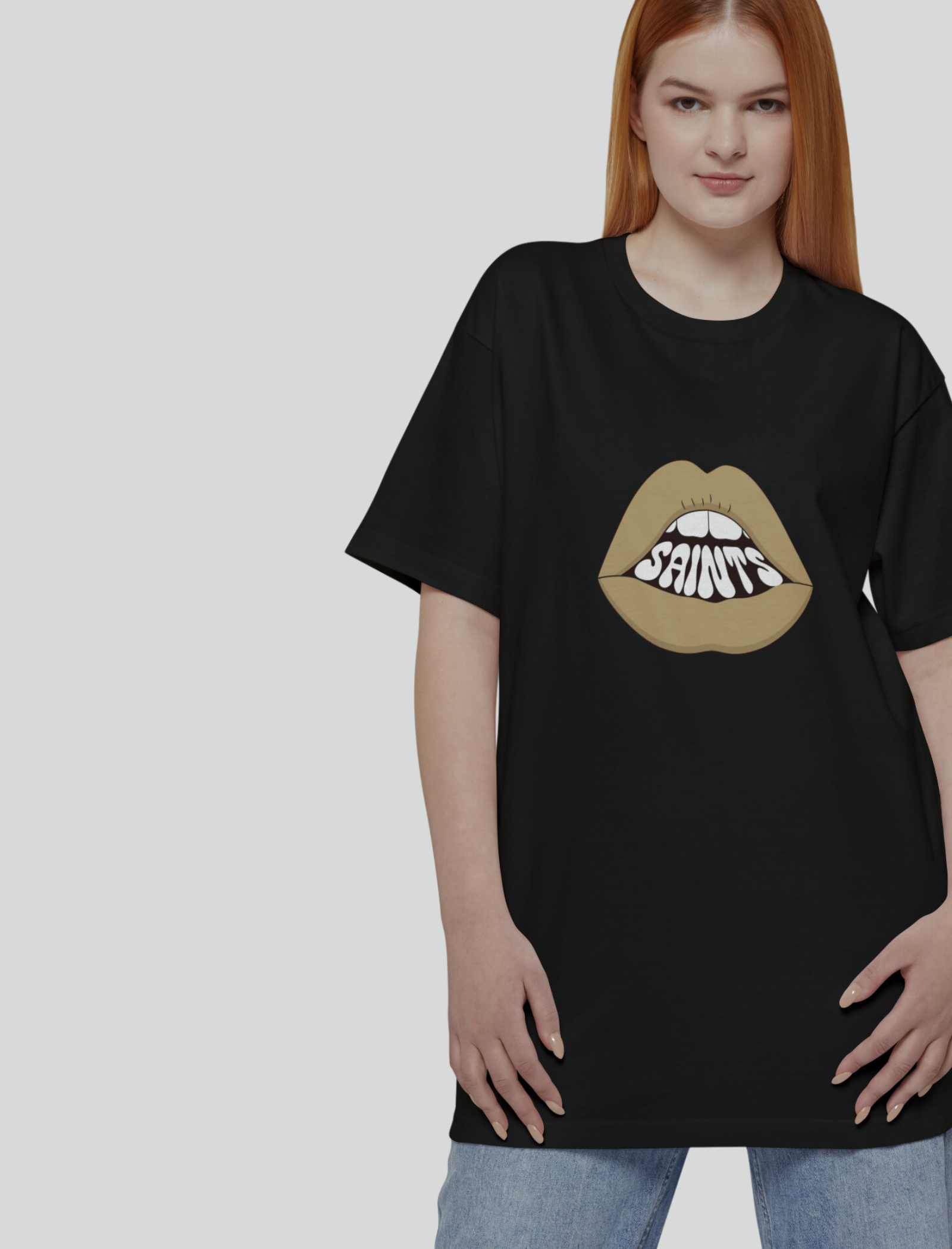 Saints Lips Oversized Tall Beefy-T®