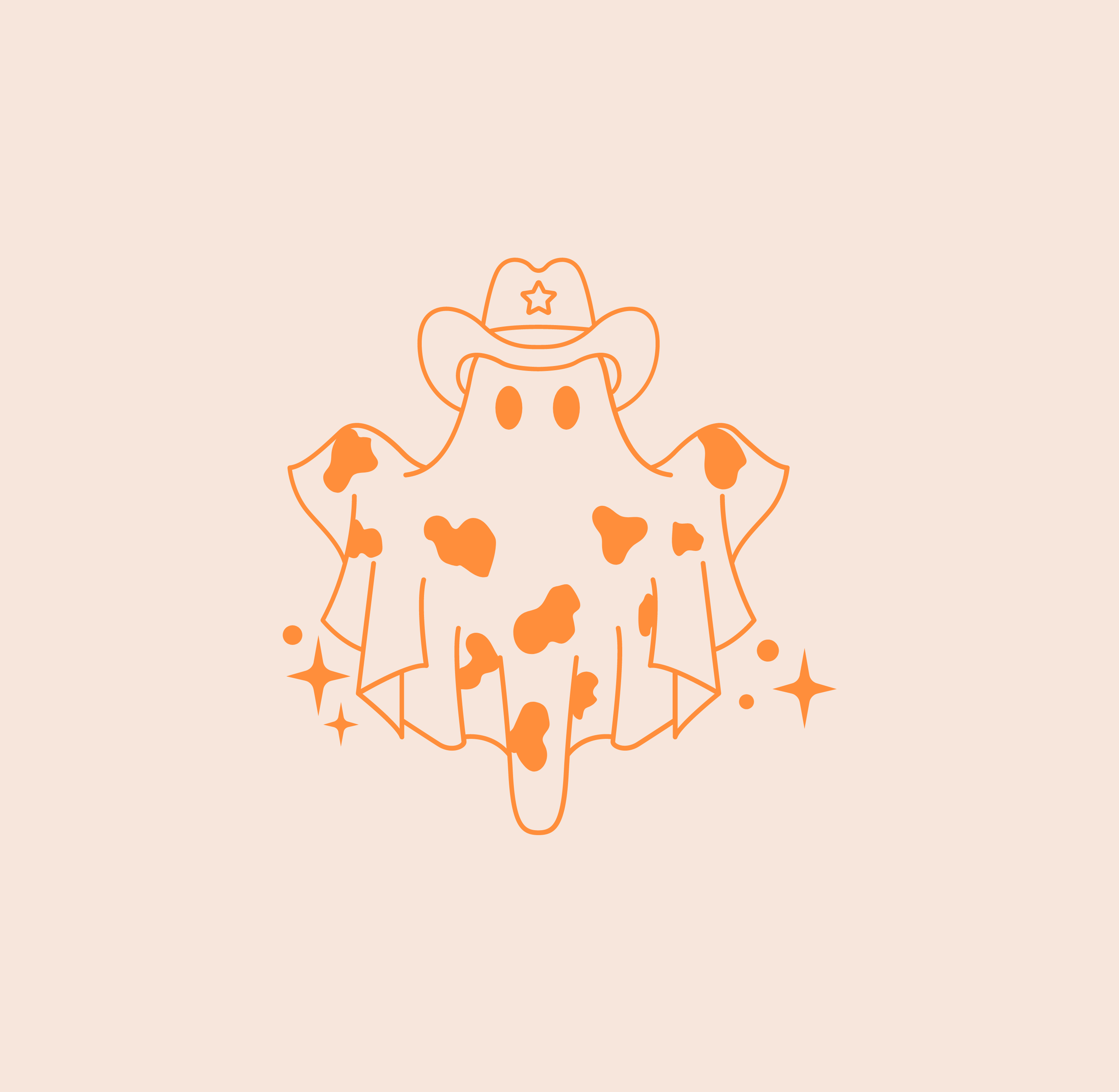 Cowboy Ghost Halloween Card