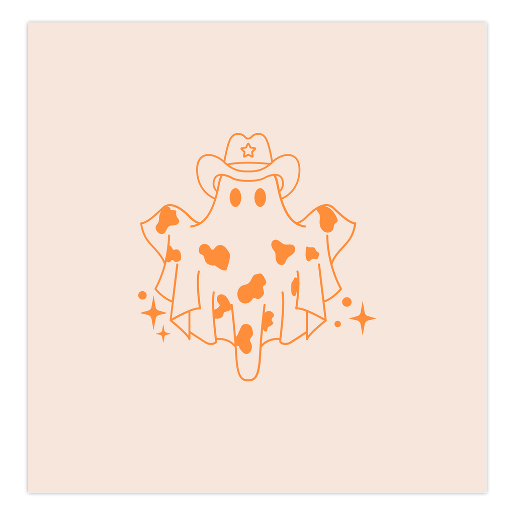 Cowboy Ghost Halloween Card