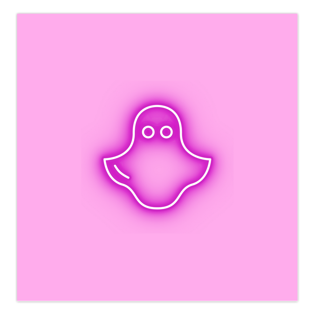 Neon Ghost Halloween Card