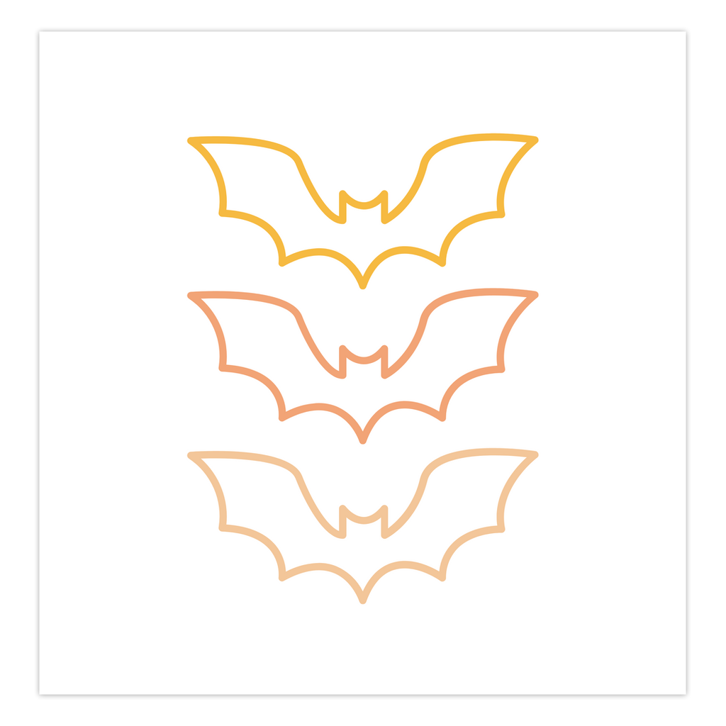 Ombre Bats Halloween Card