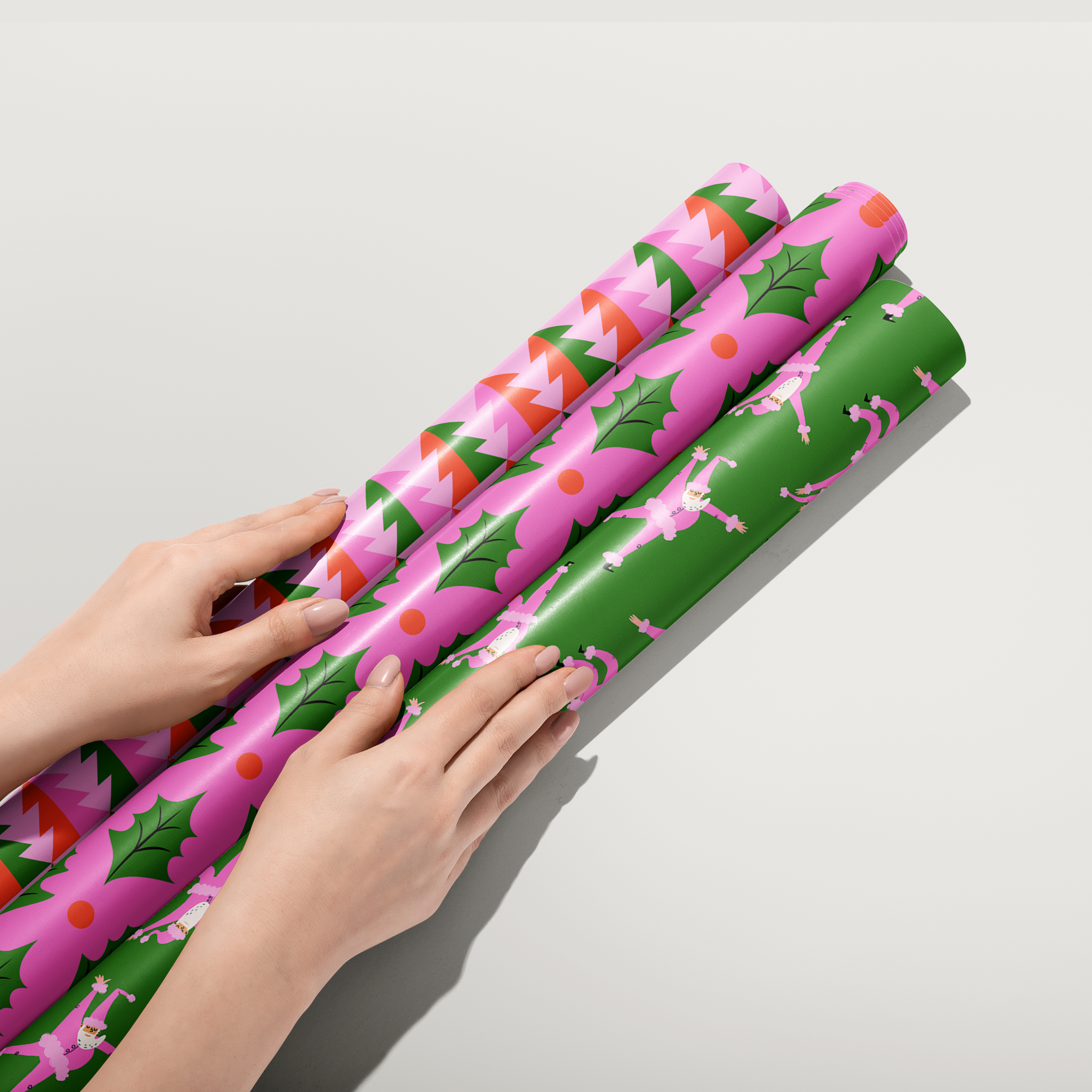 Mistletoe Palm Royale Wrapping Paper