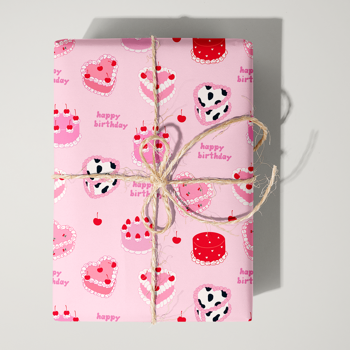 Birthday Cakes Cowgirl Wrapping Paper