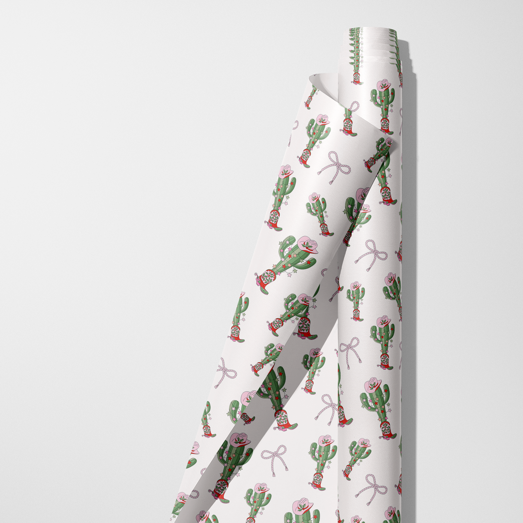 Cactus Cowboy Boots Wrapping Paper