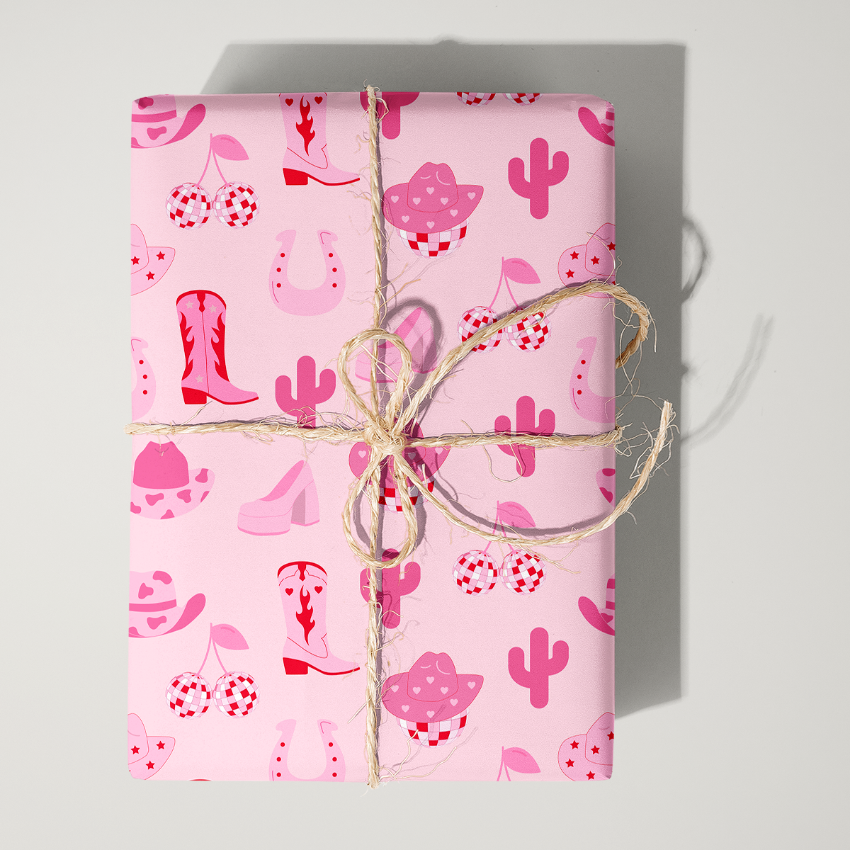 Disco Cactus Cowgirl Wrapping Paper