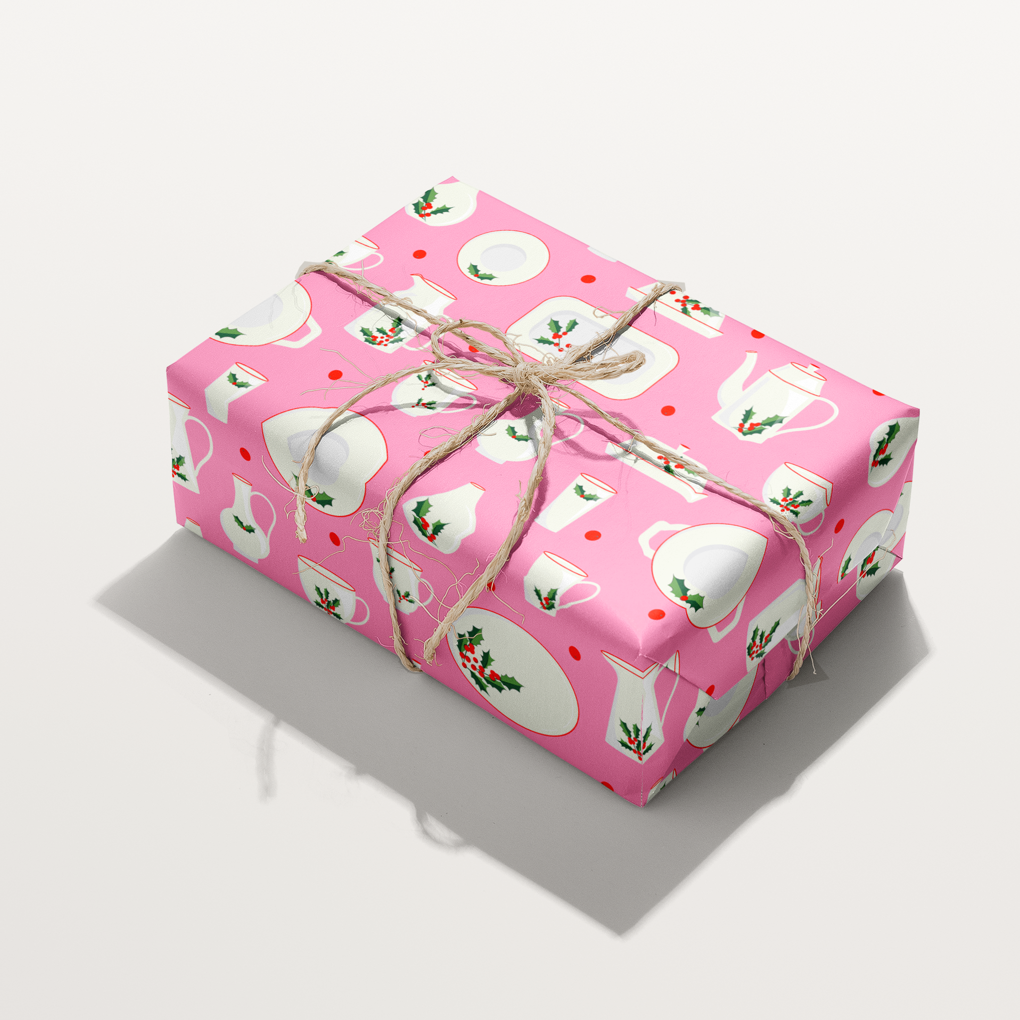 Christmas Dishes Wrapping Paper