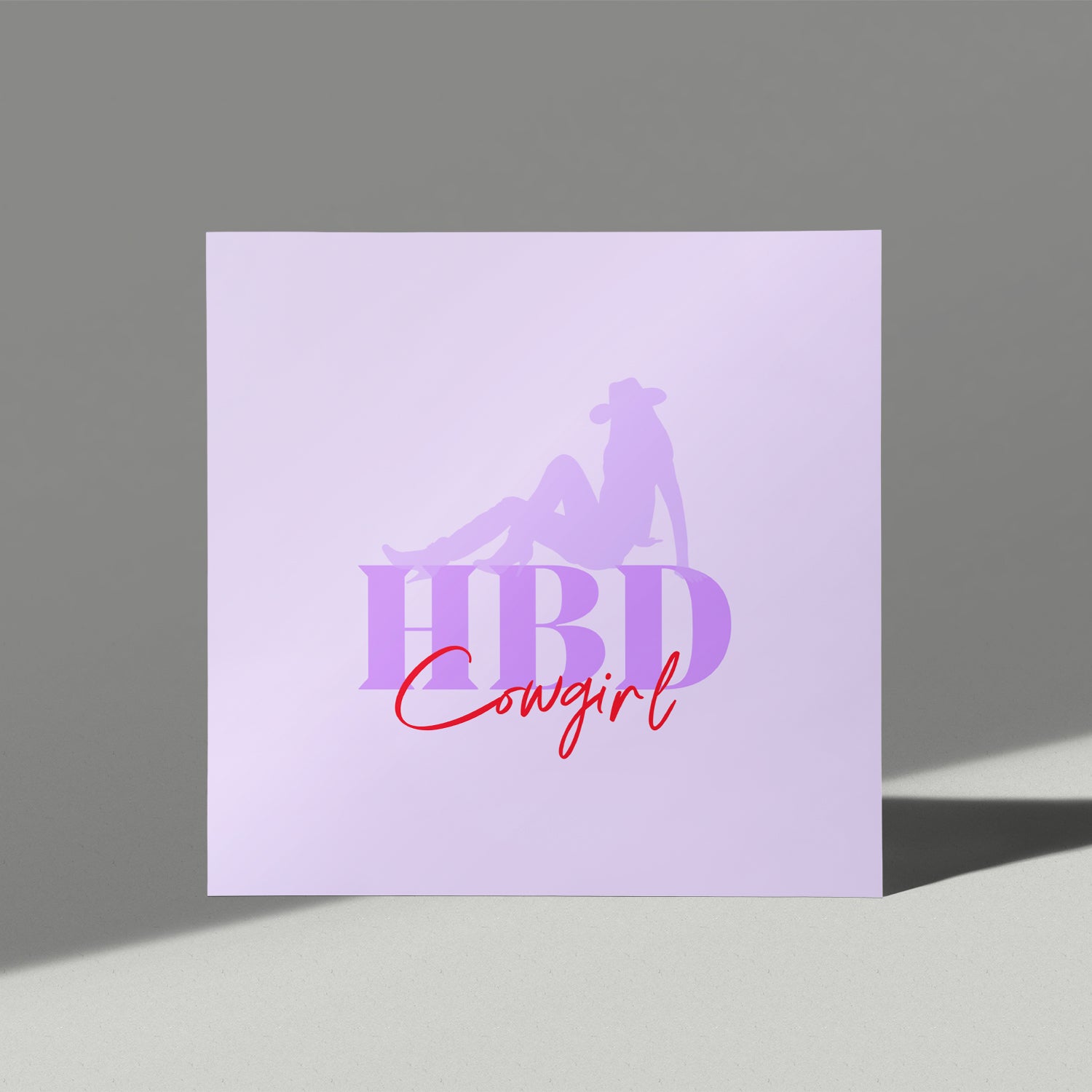 HBD Cowgirl Silhouette Card