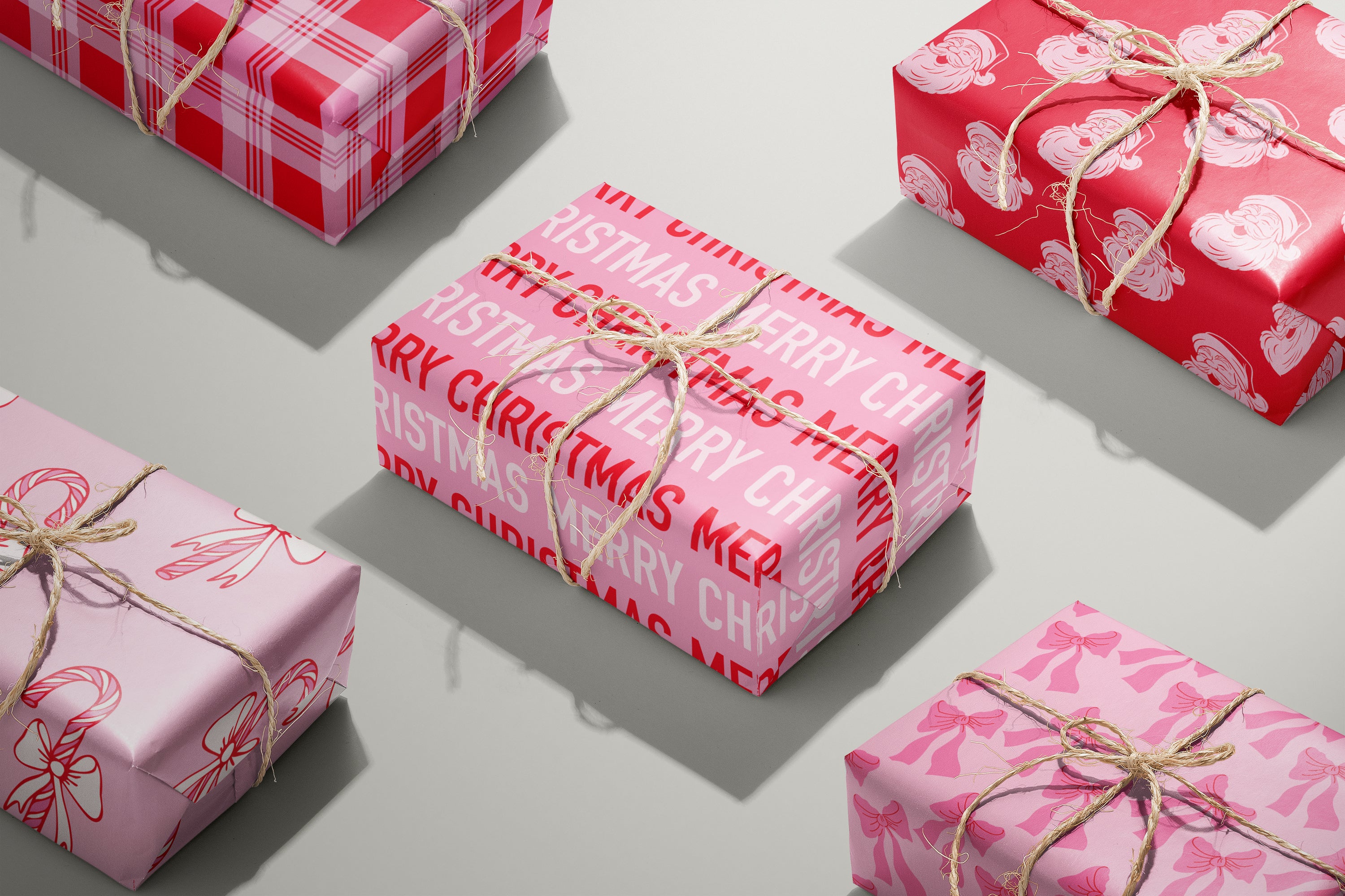 Retro Candy Cane Wrapping Paper