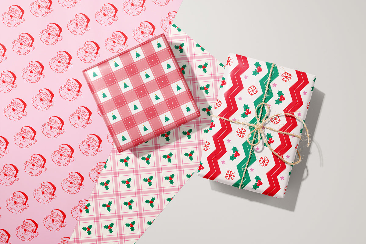 Chevron Mistletoe Wrapping Paper