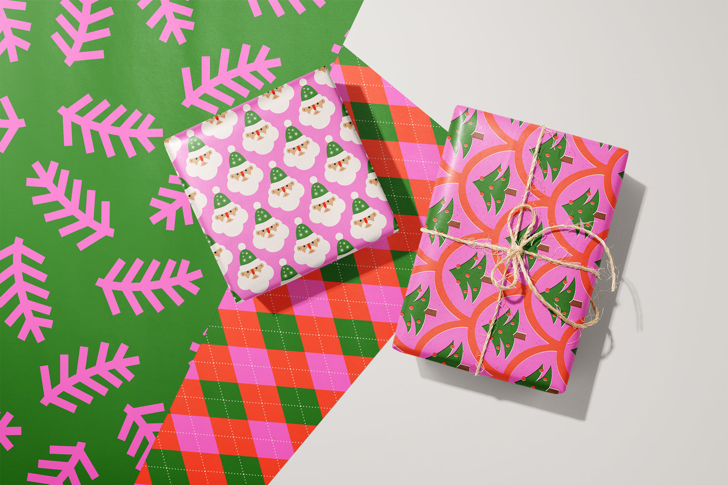 Flannel Palm Royale Wrapping Paper