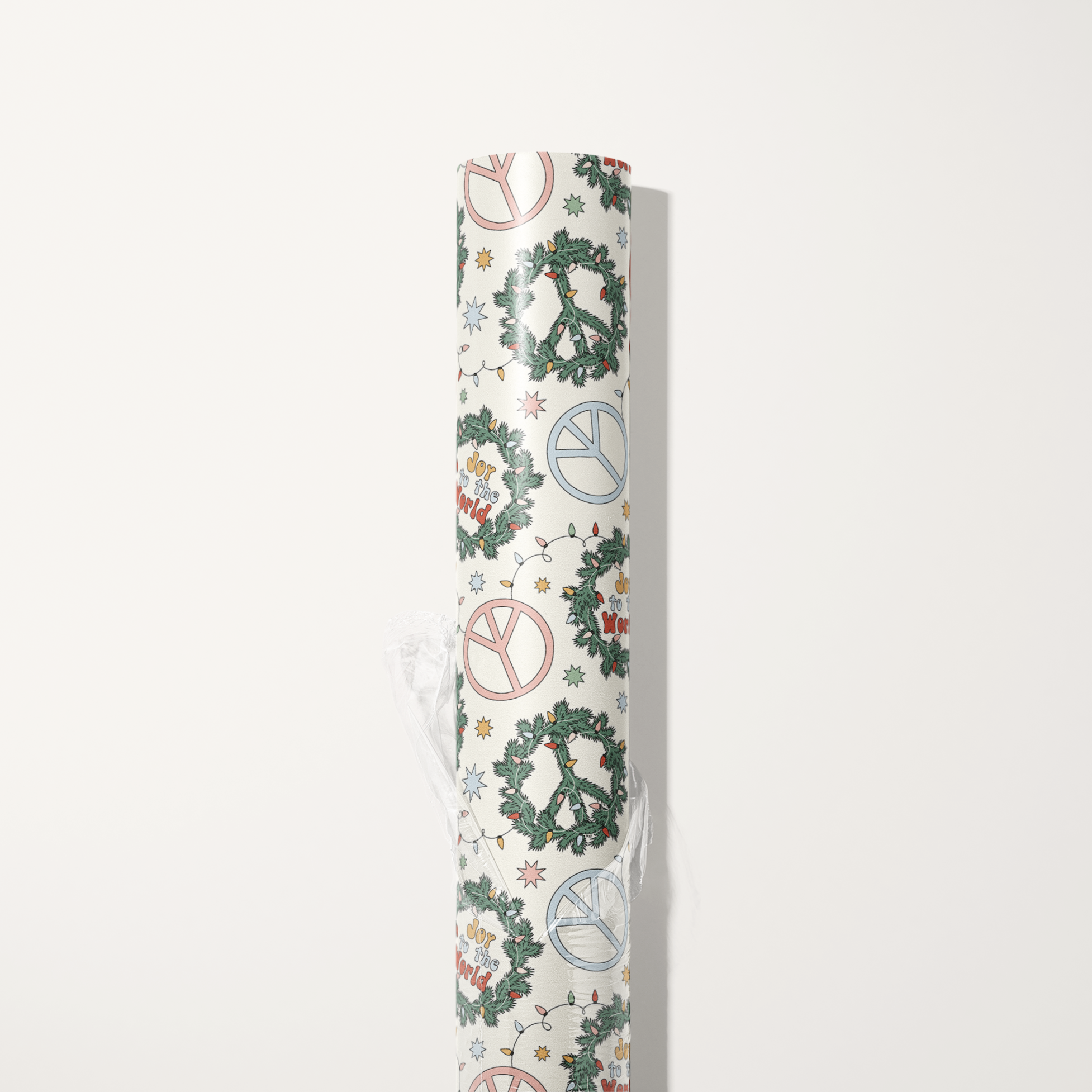 Peace Sign Wreaths Wrapping Paper