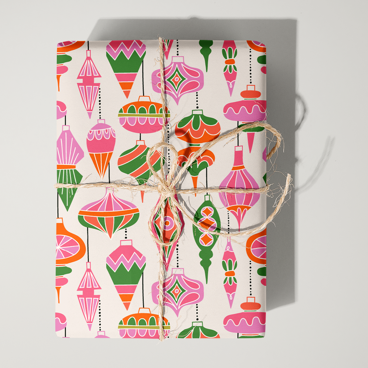 Retro Ornaments Wrapping Paper