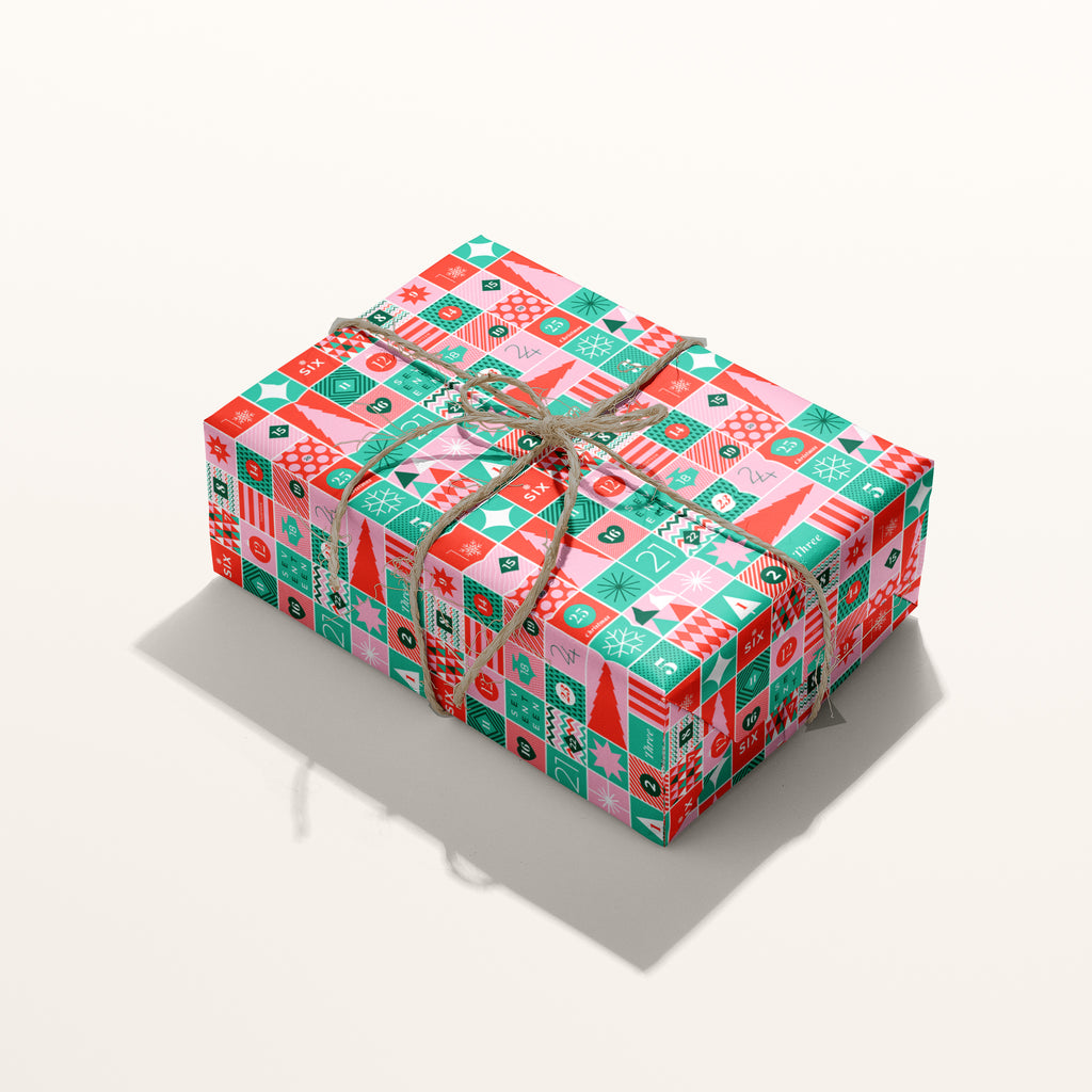 Advent Calendar Wrapping Paper Doperi