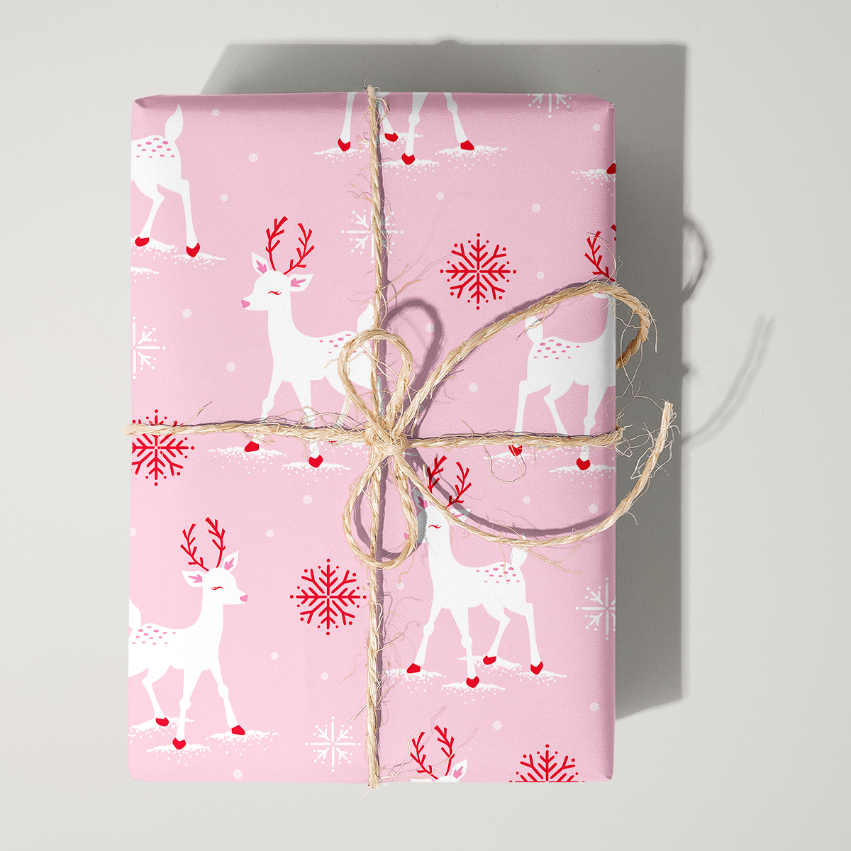 Deer & Snowflakes Wrapping Paper