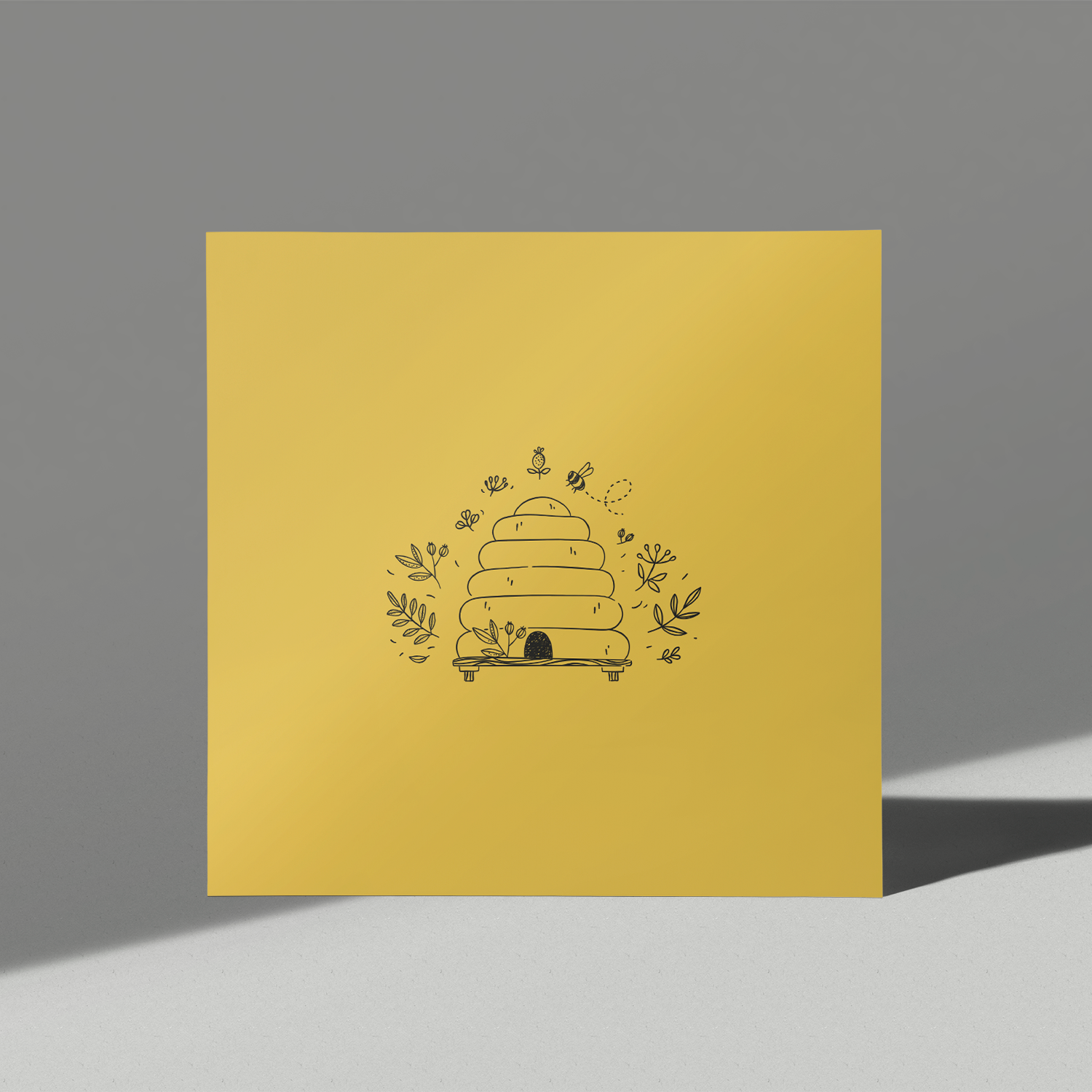 Yellow Beehive Card