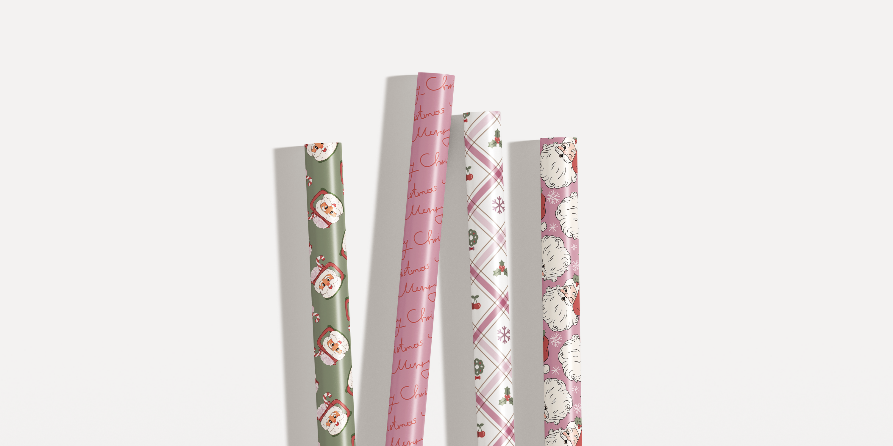 Pink Falling Snow Wrapping Paper