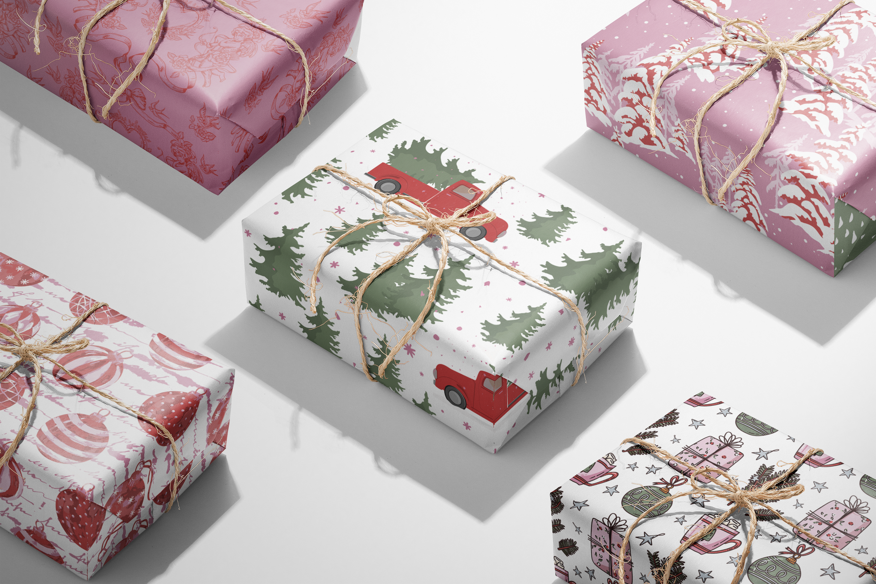 Watercolor Ornaments Wrapping Paper