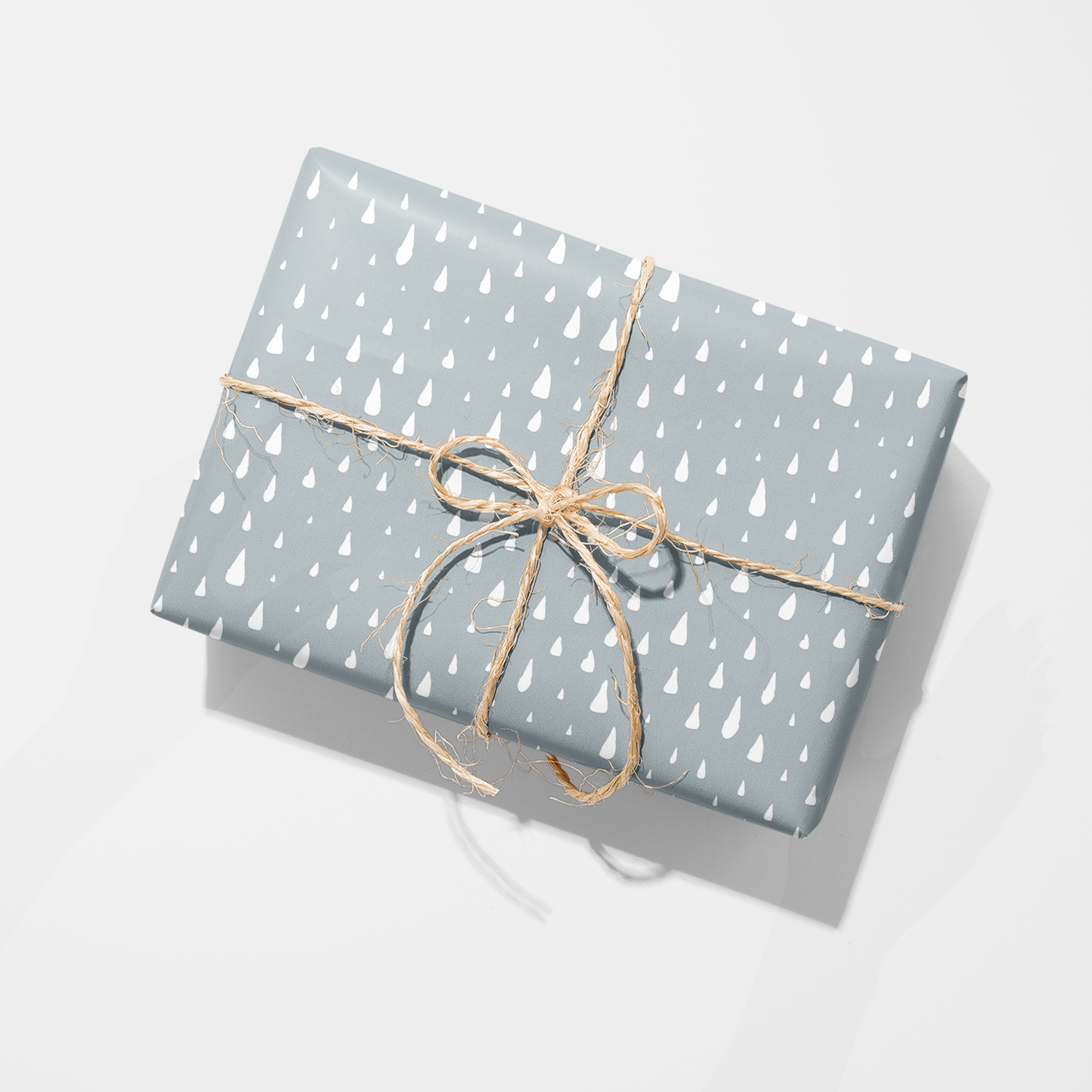 Blue Falling Snow Wrapping Paper