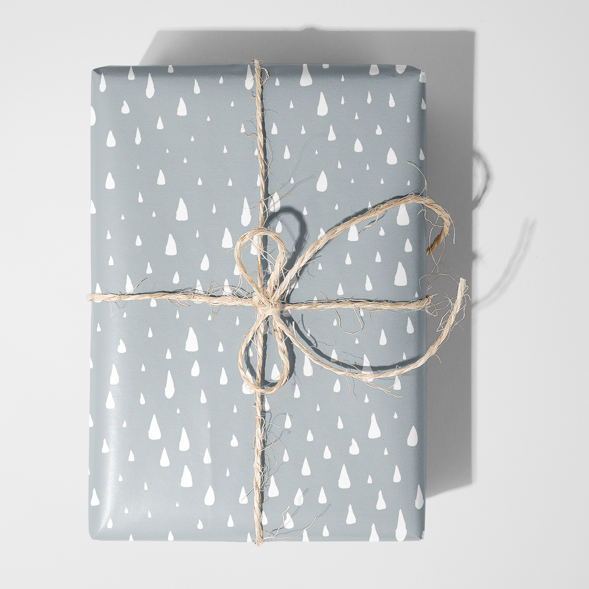 Blue Falling Snow Wrapping Paper