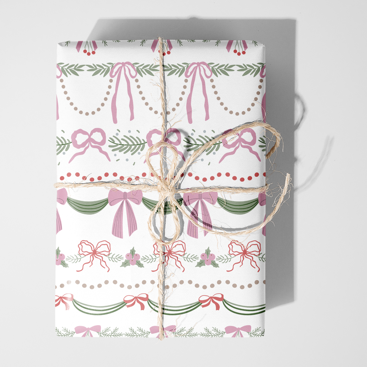 Bows Garland Wrapping Paper