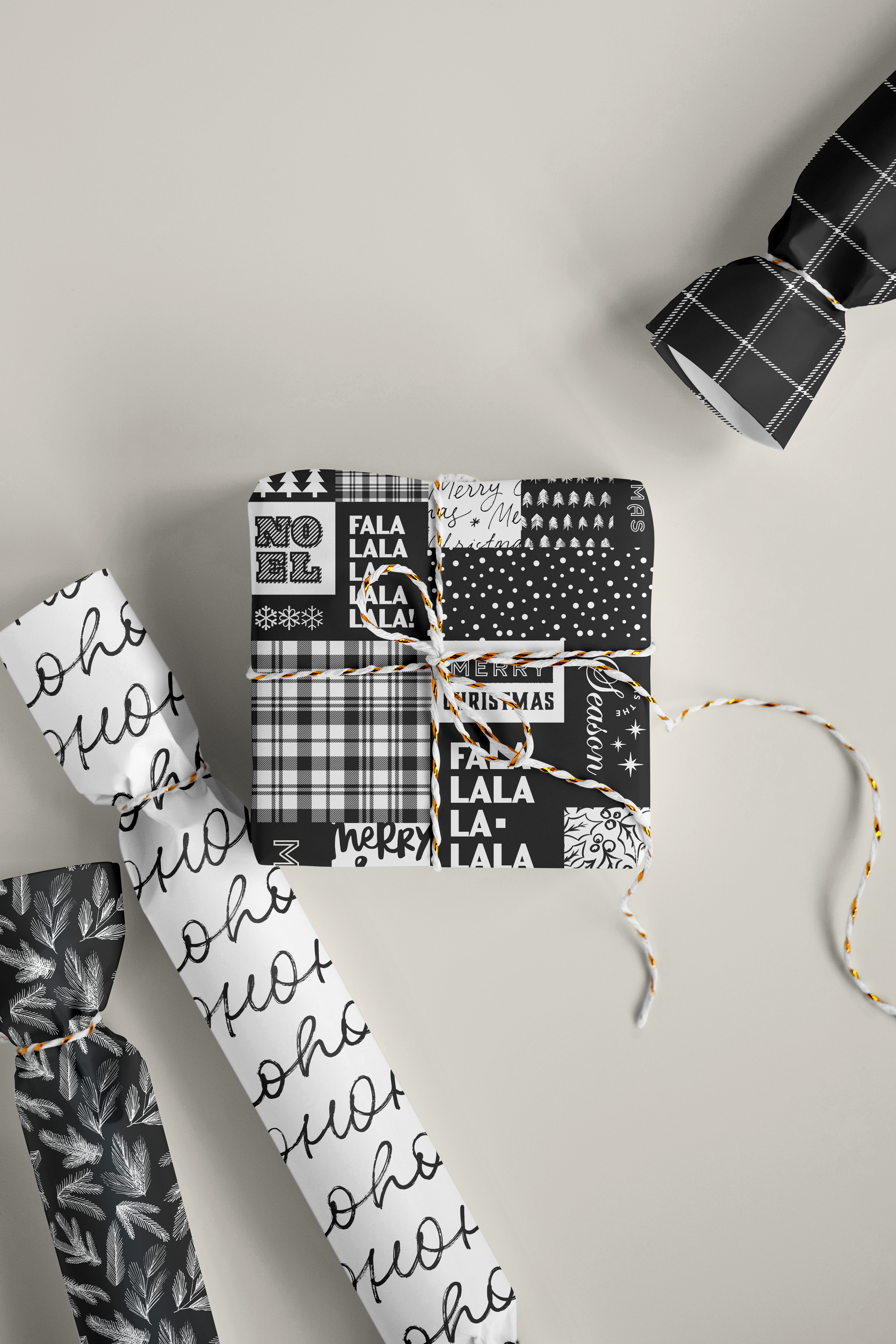 Merry Collage Wrapping Paper