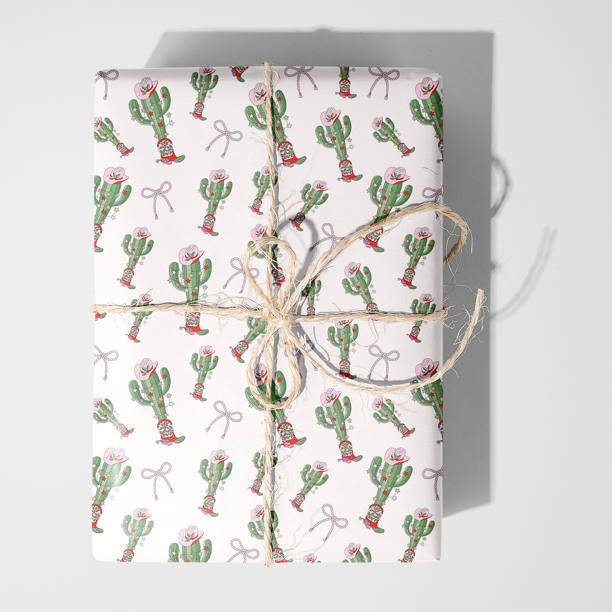 Cactus Cowboy Boots Wrapping Paper