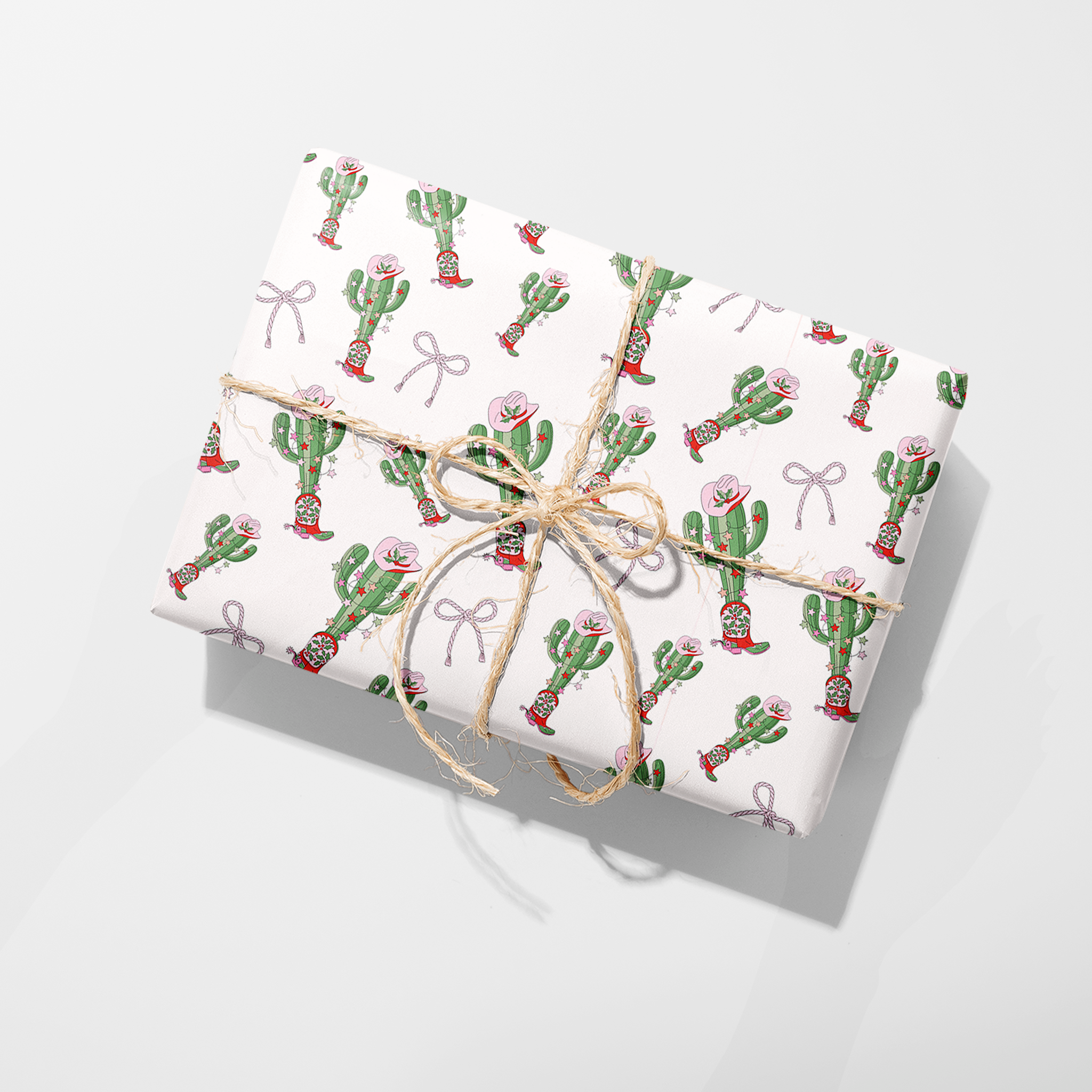 Cactus Cowboy Boots Wrapping Paper