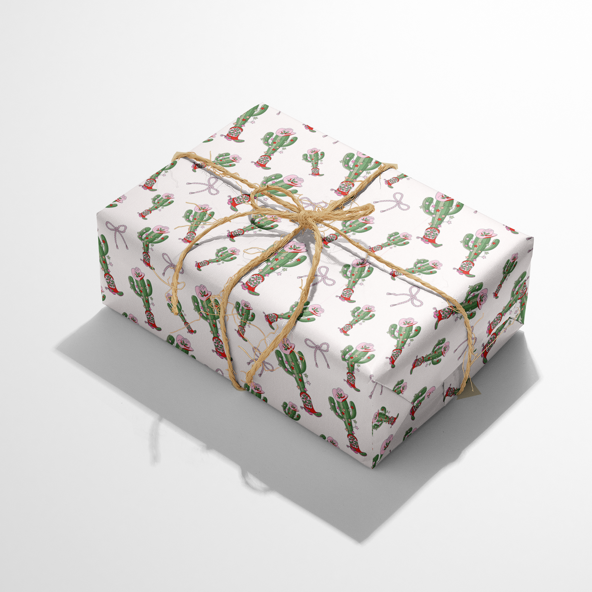 Cactus Cowboy Boots Wrapping Paper