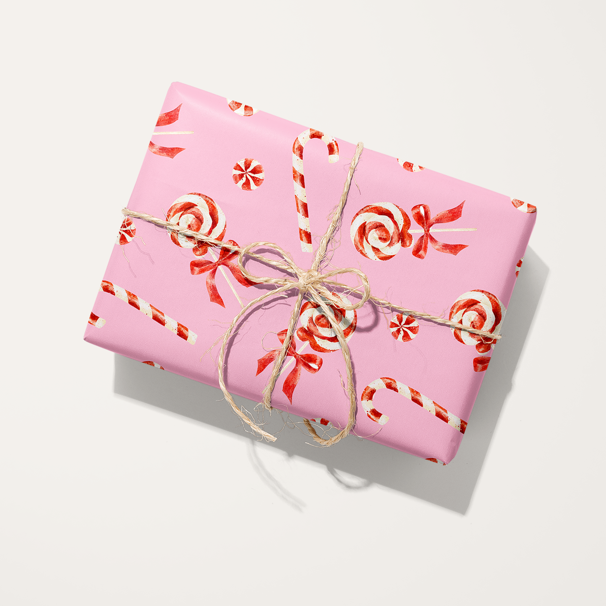 Candy Cane Lollipops Wrapping Paper