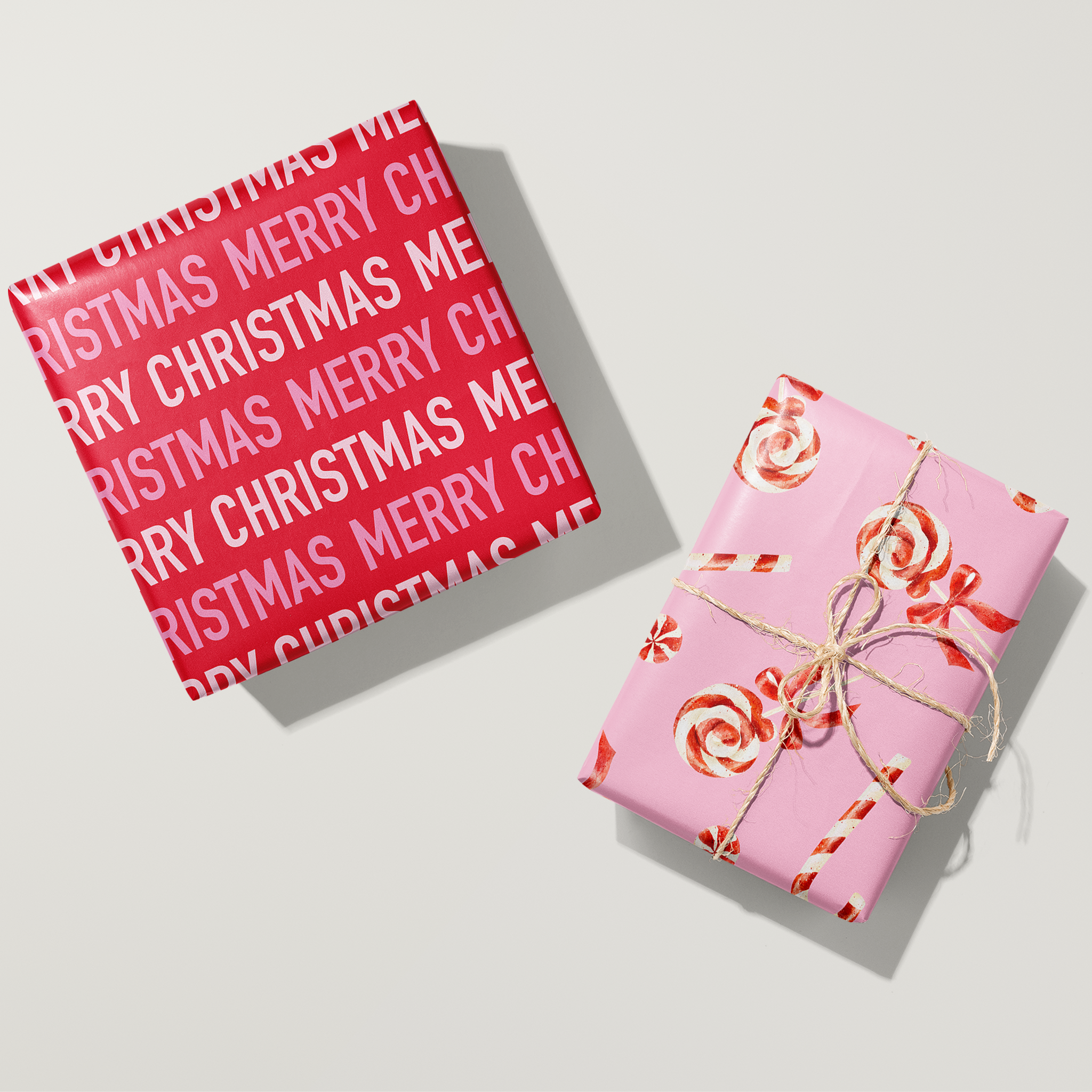 Candy Cane Lollipops Wrapping Paper