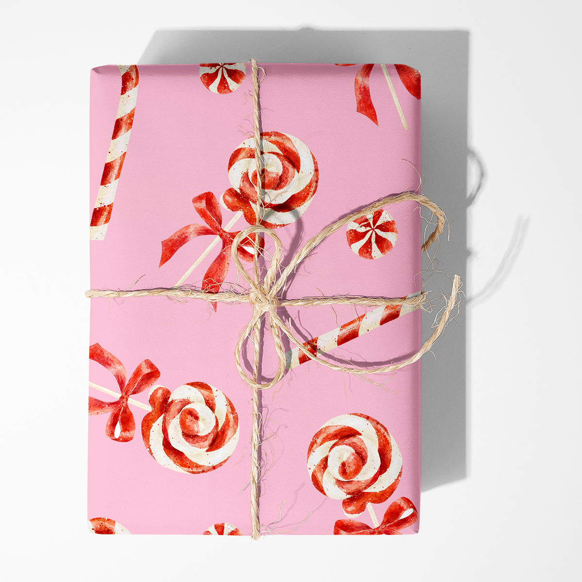 Candy Cane Lollipops Wrapping Paper