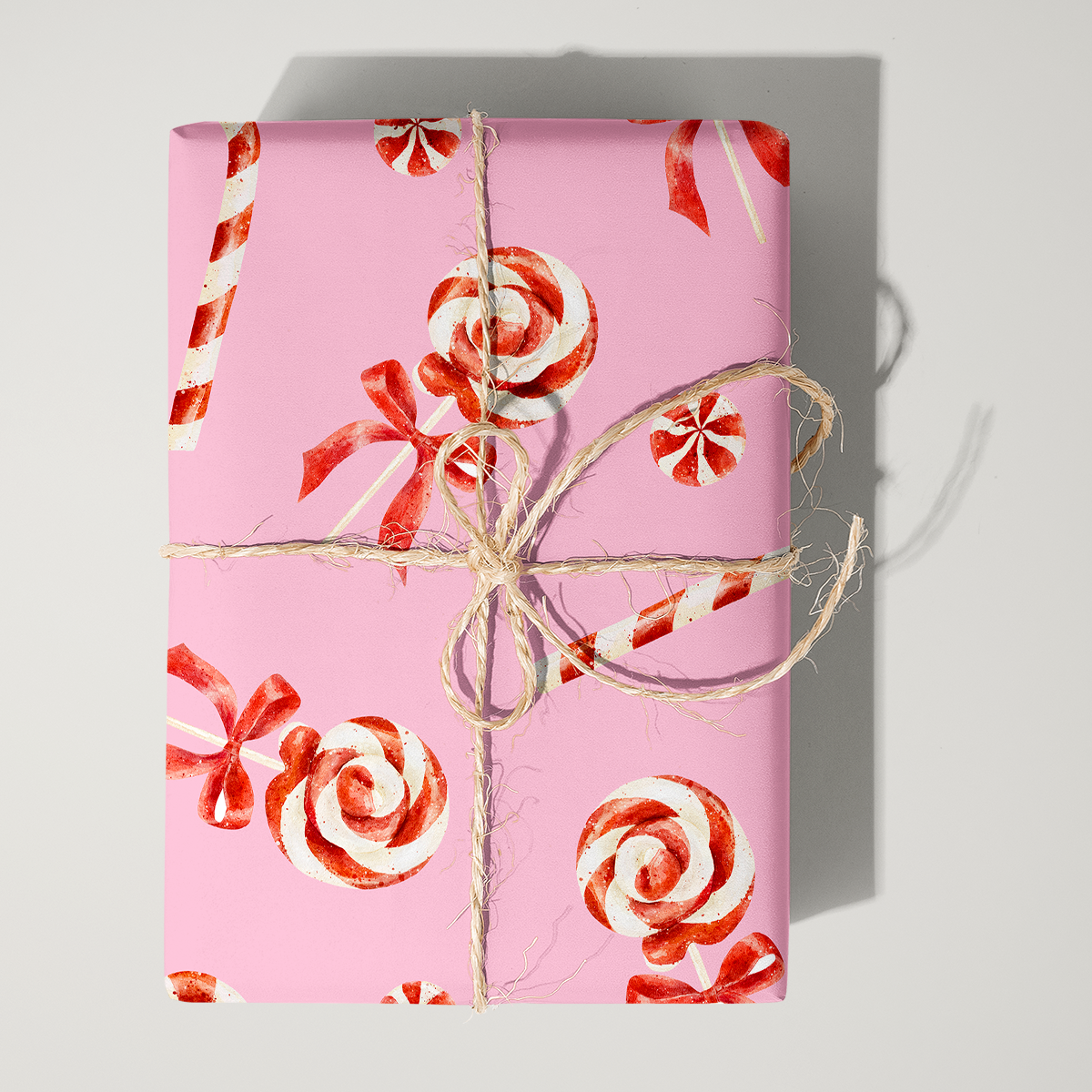 Candy Cane Lollipops Wrapping Paper