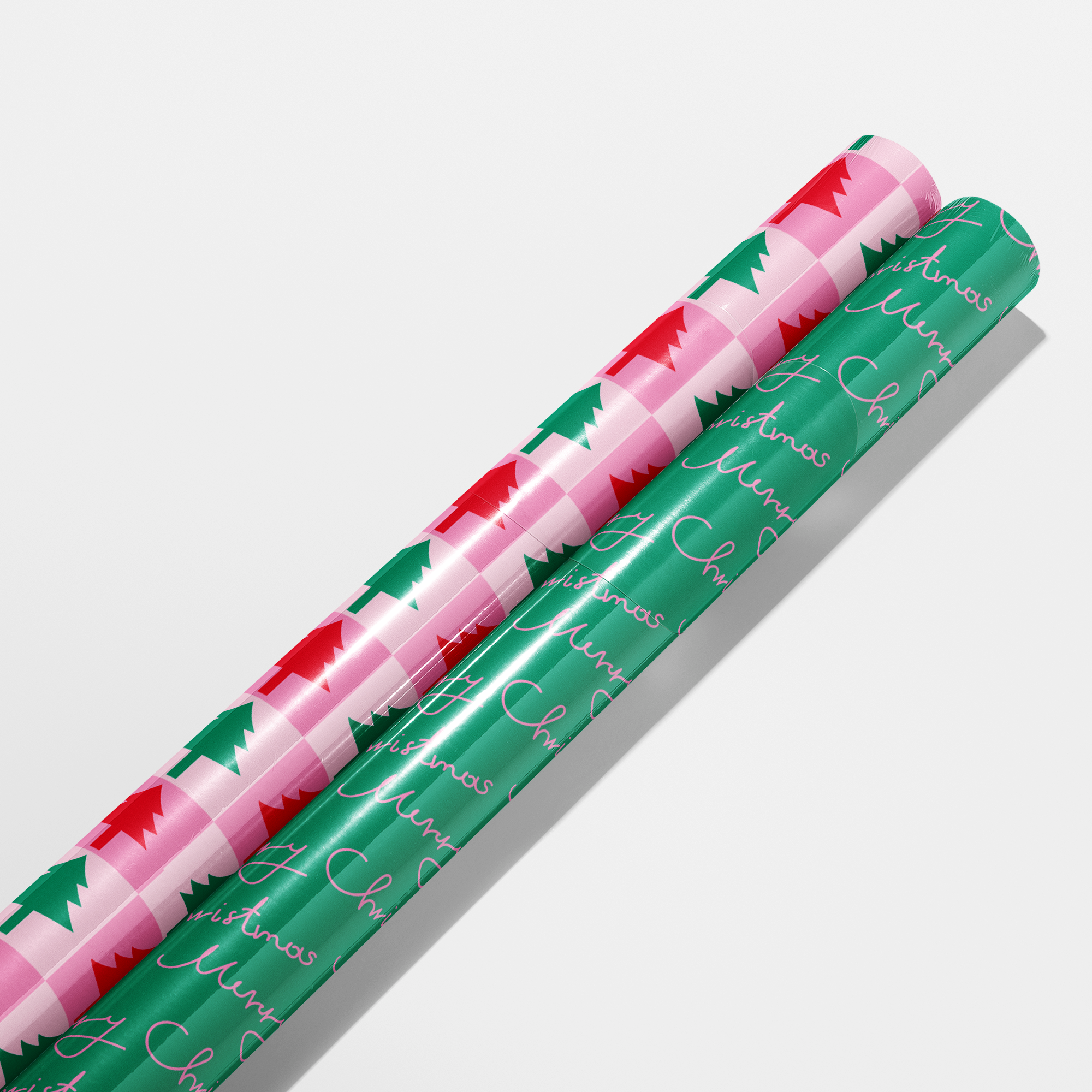 Checkered Trees Wrapping Paper