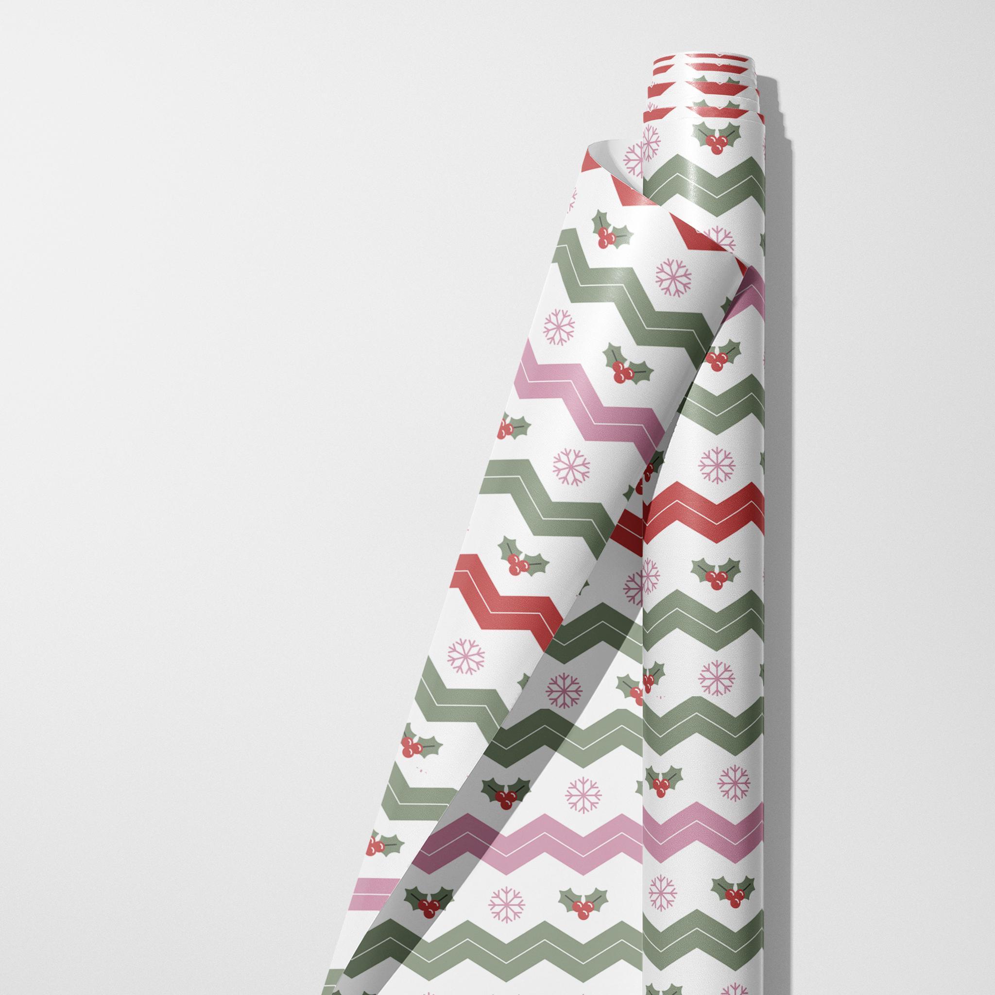 Chevron Mistletoe Wrapping Paper