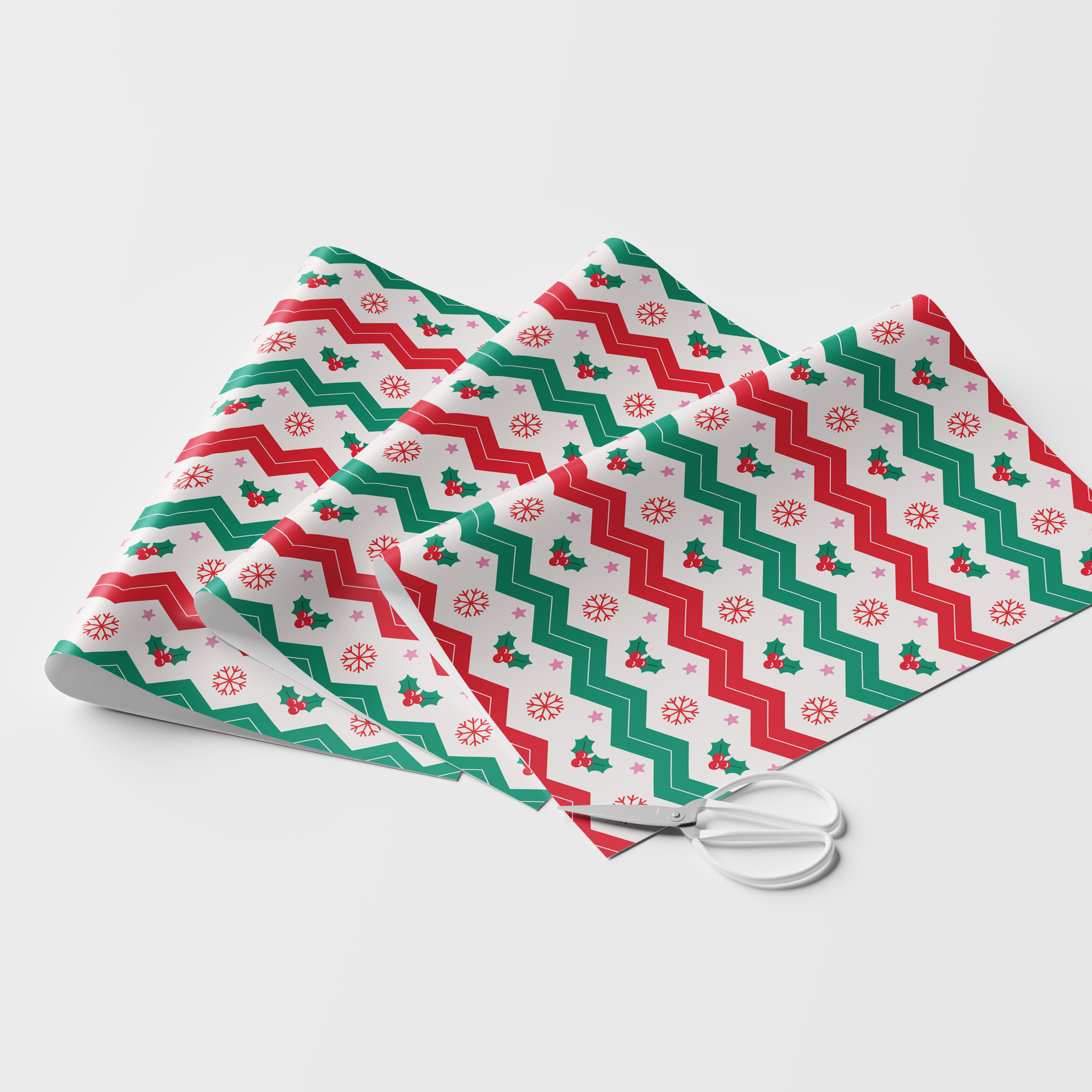 Chevron Mistletoe Wrapping Paper