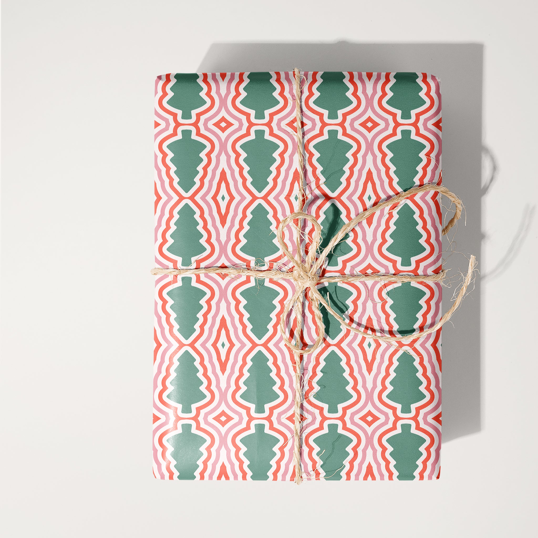 Cookie Cutter Trees Wrapping Paper