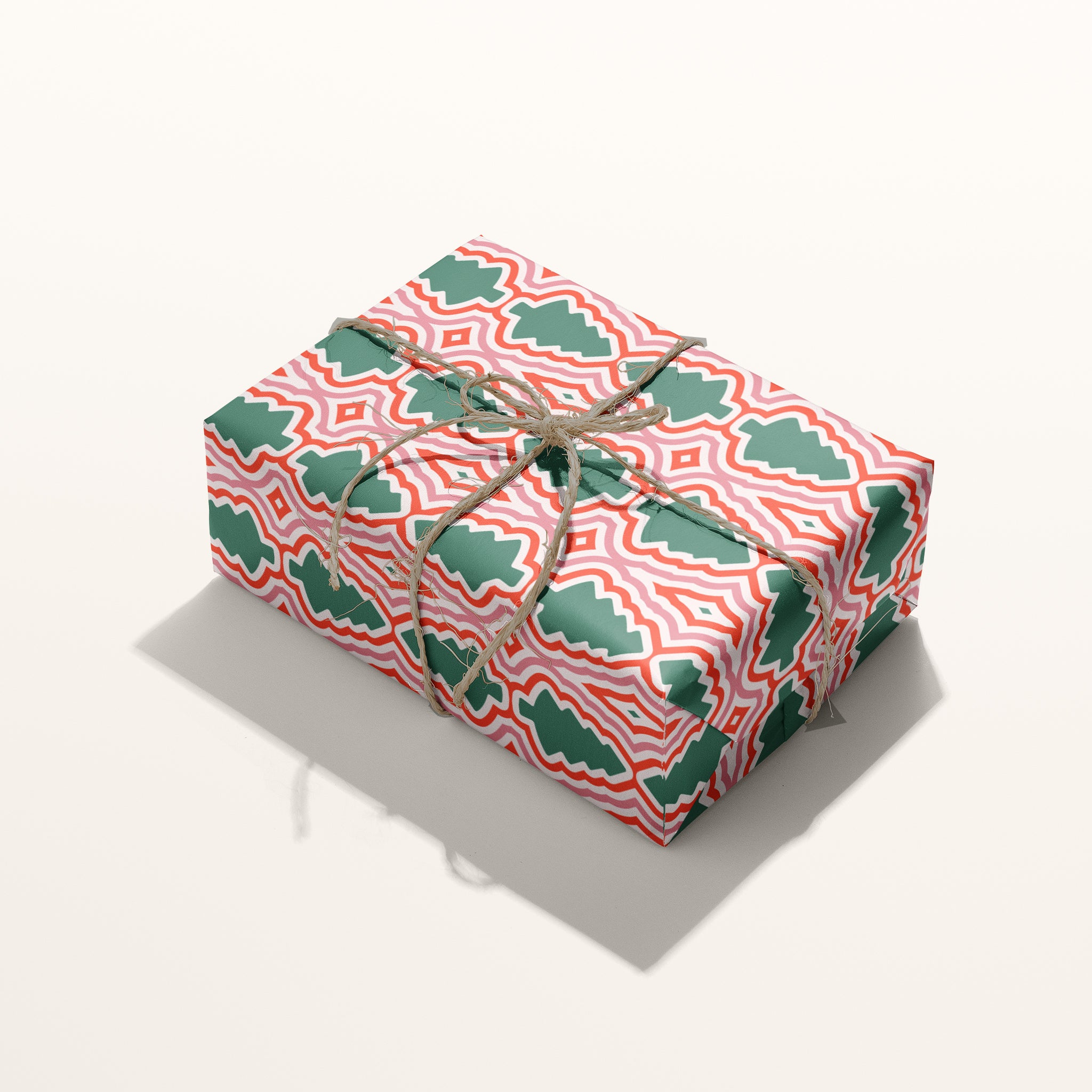 Cookie Cutter Trees Wrapping Paper