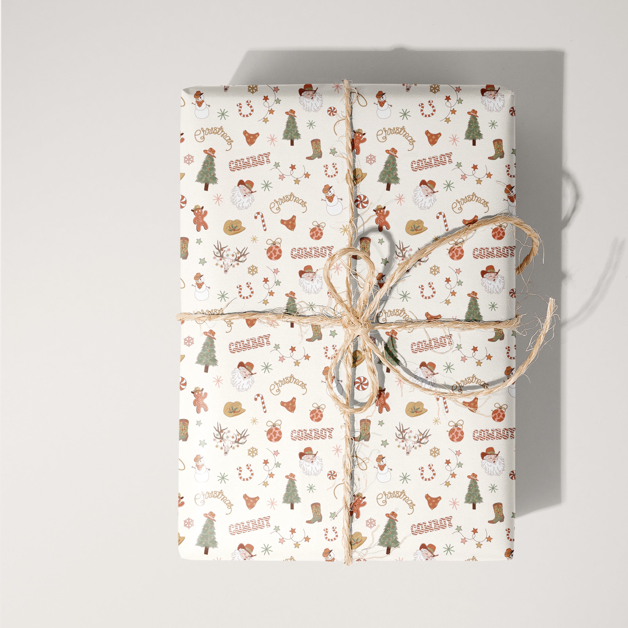 Western Christmas Pattern Wrapping Paper