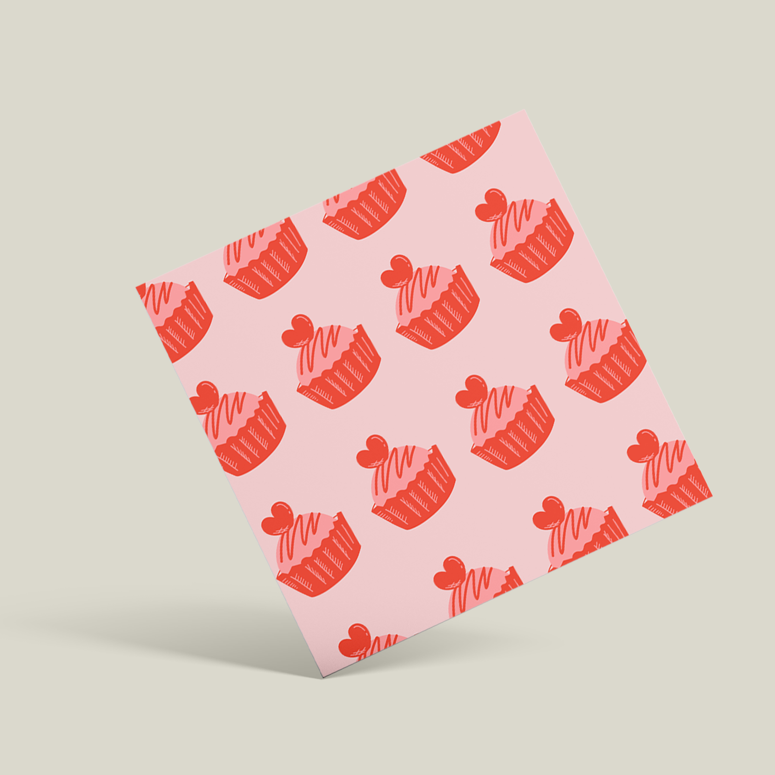 Cupcake Pattern Birthday Card