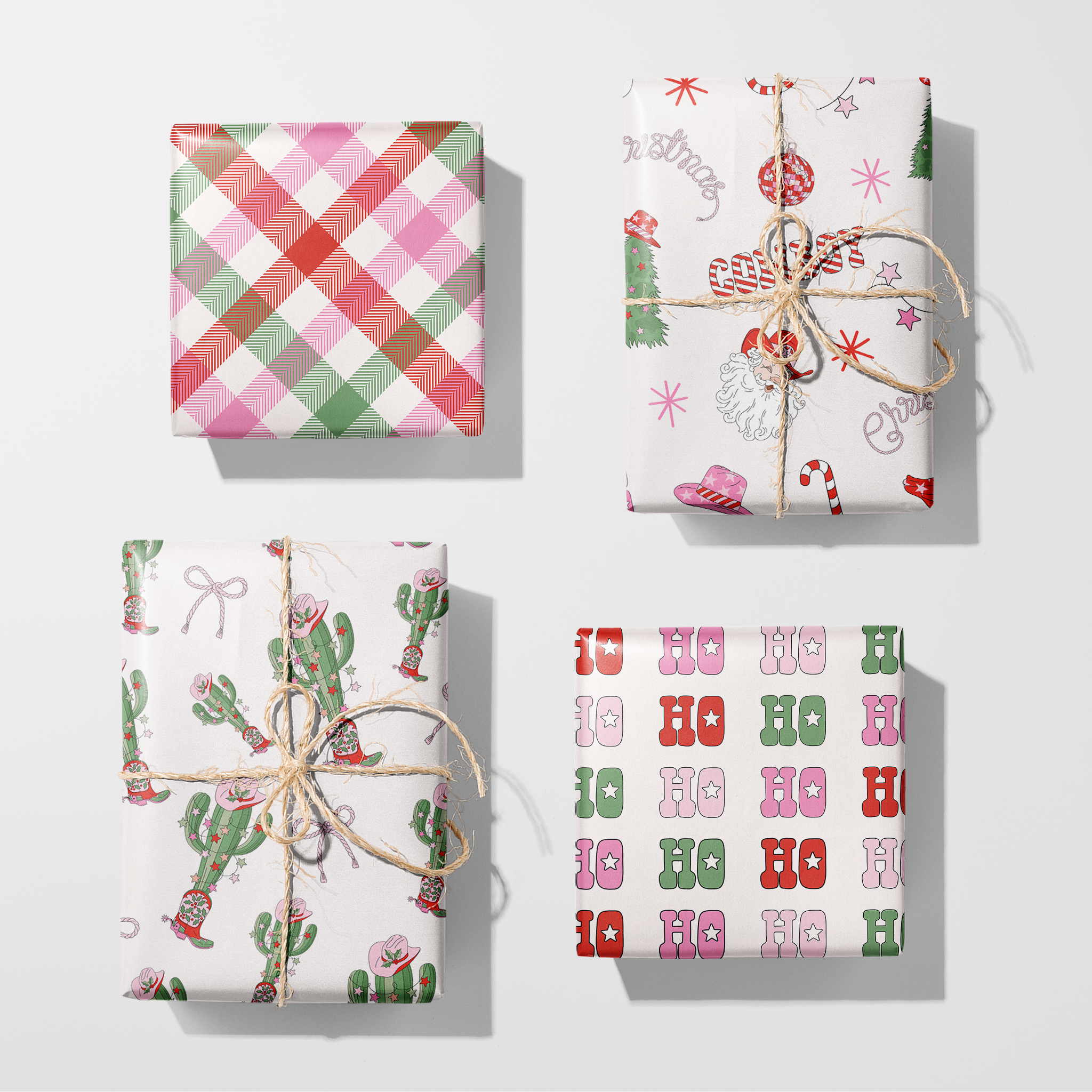 Cactus Cowboy Boots Wrapping Paper