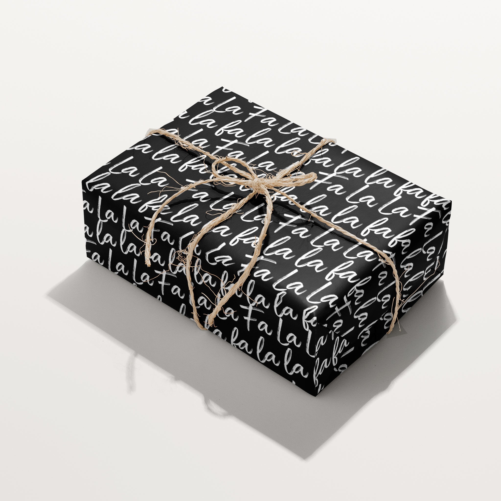 Fa La La Script Wrapping Paper