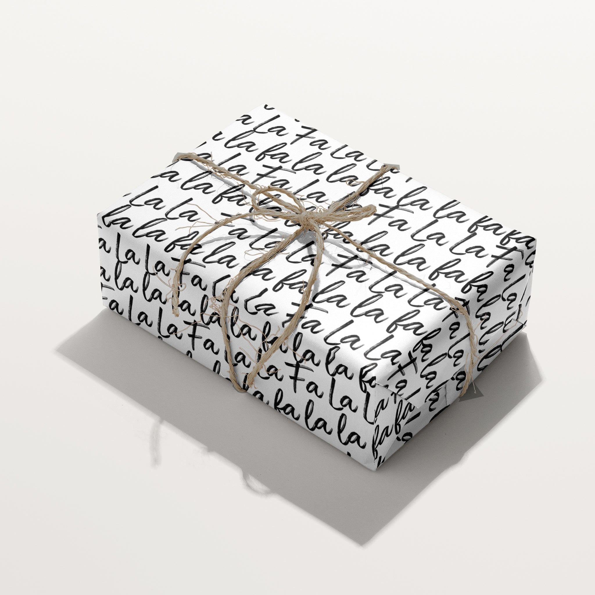 Fa La La Script Wrapping Paper