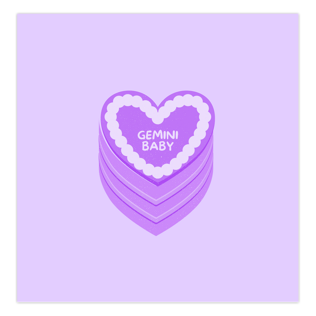 Gemini Baby Birthday Card